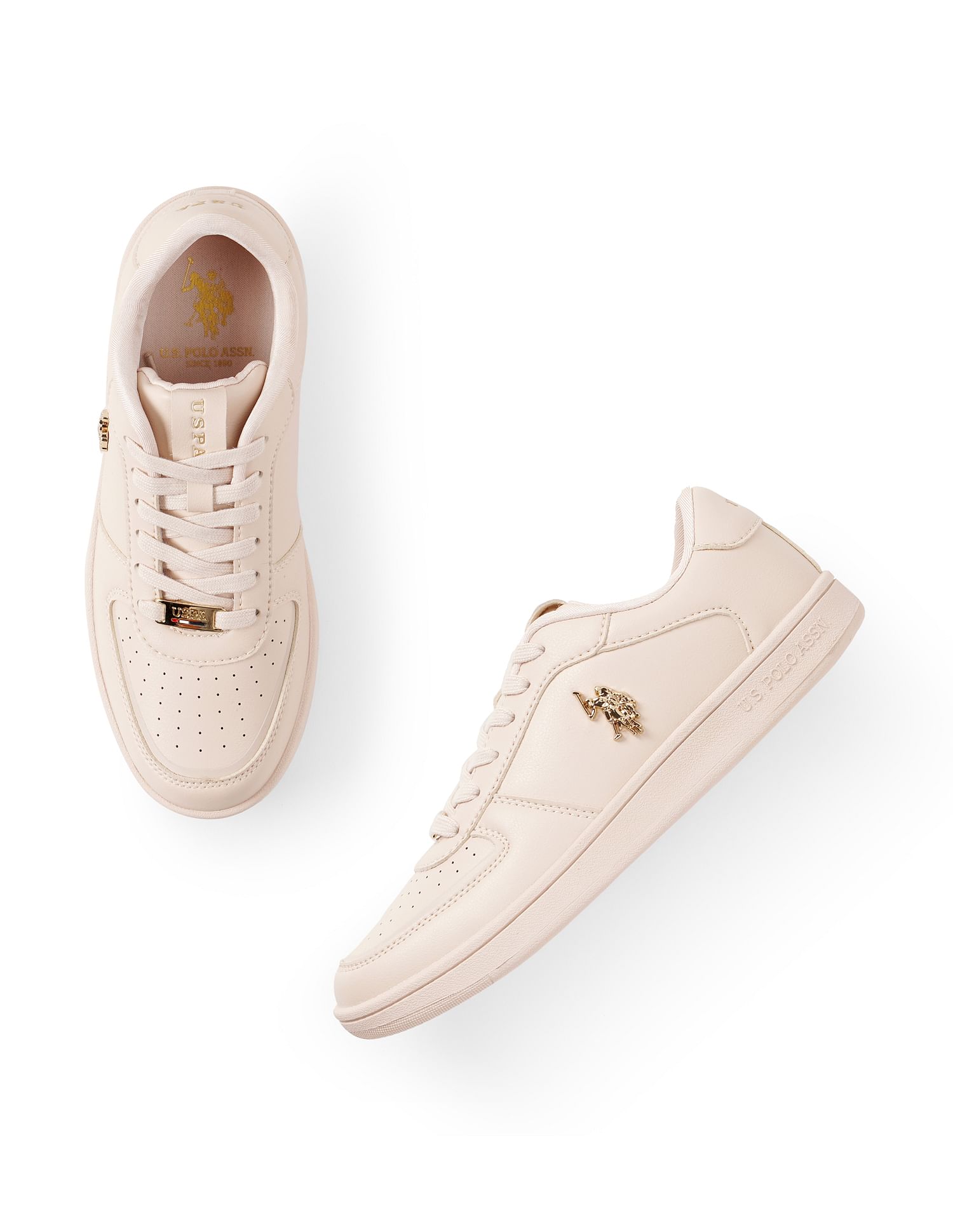 Women Solid Nyra Sneakers Nude - U.S. Polo Assn. India | Large