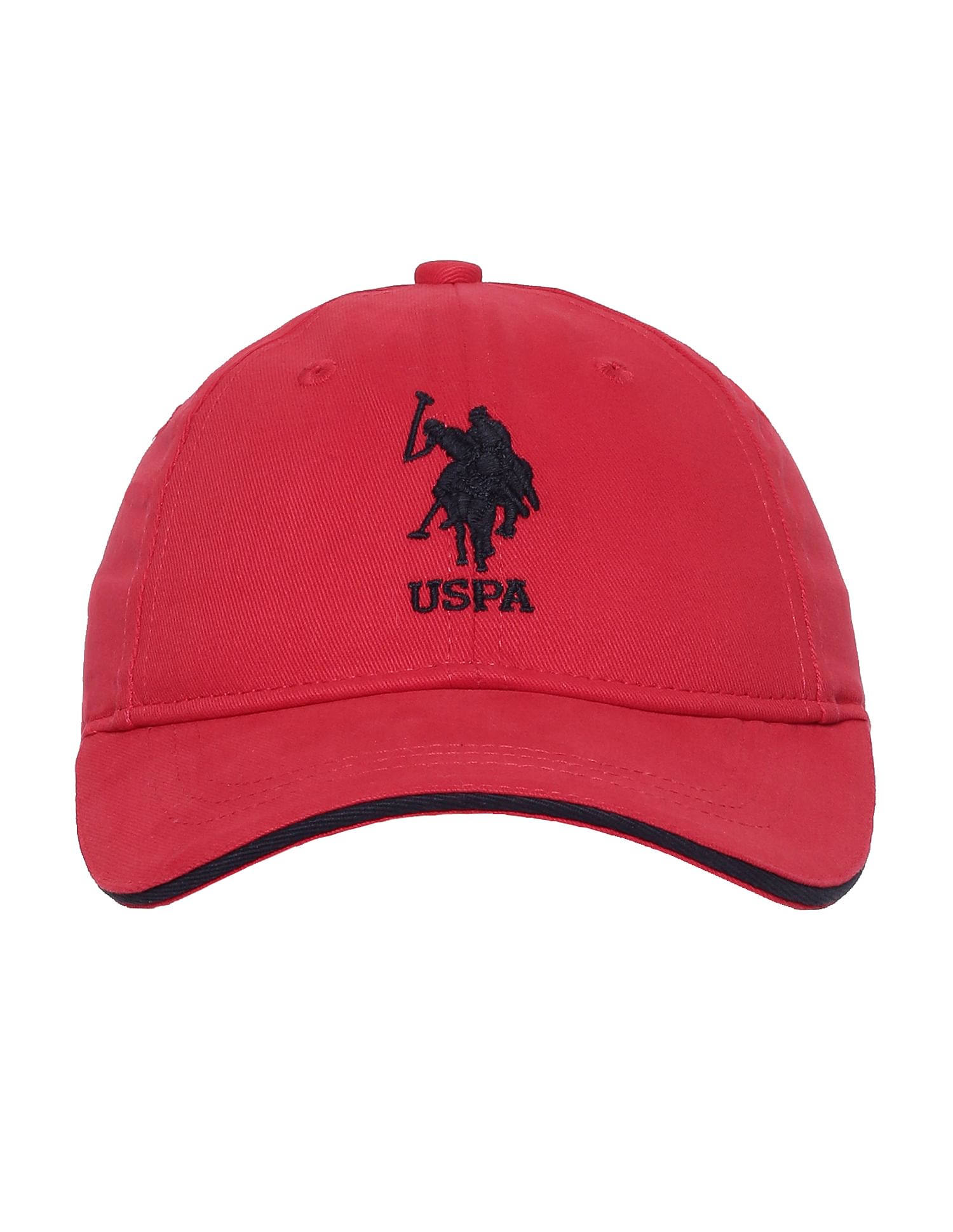 Unisex Kids Cotton Solid Toldeo Cap Red - U.S. POLO ASSN. | Large