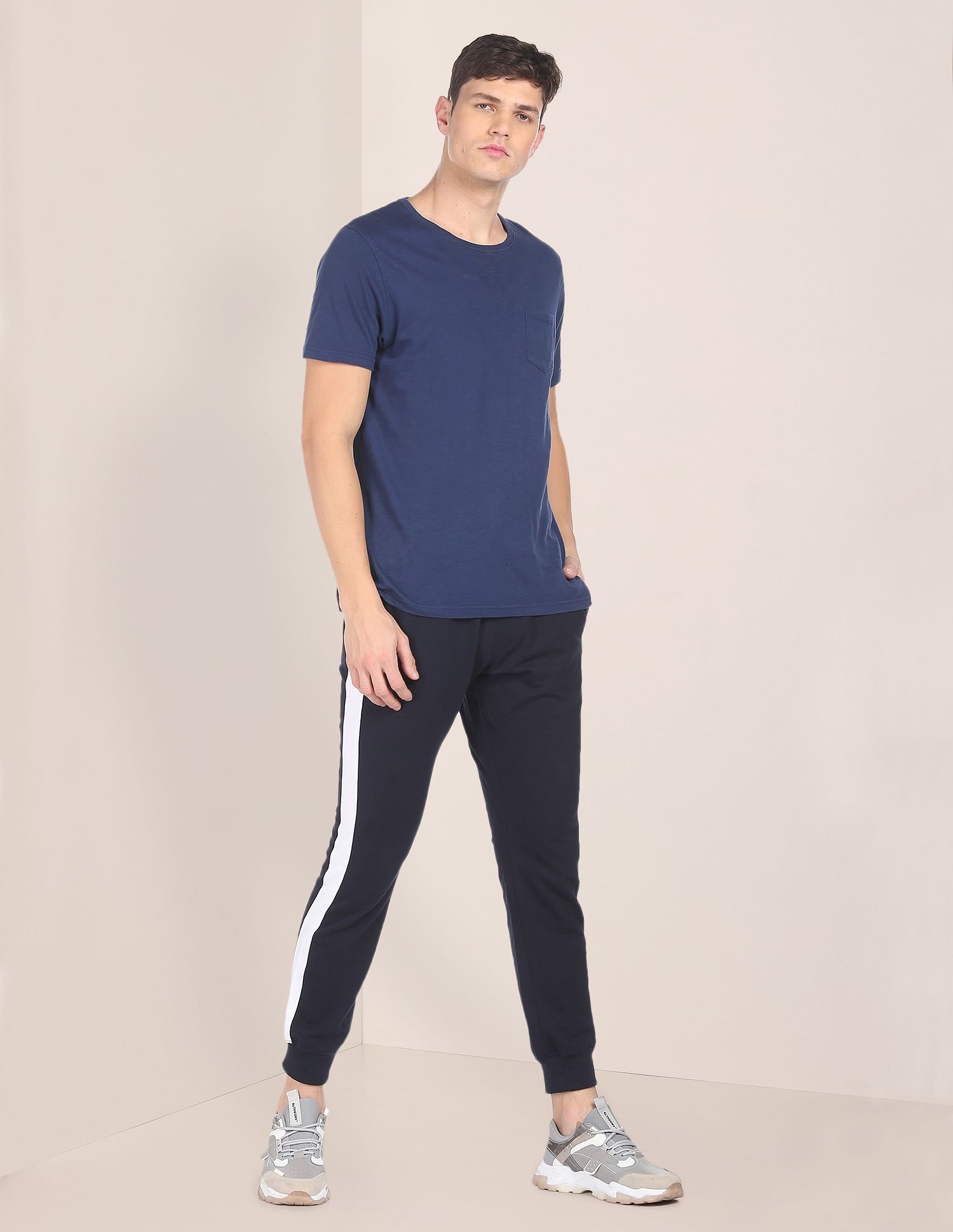 Mid Rise Solid Joggers Navy - U.S. Polo Assn. India | Large