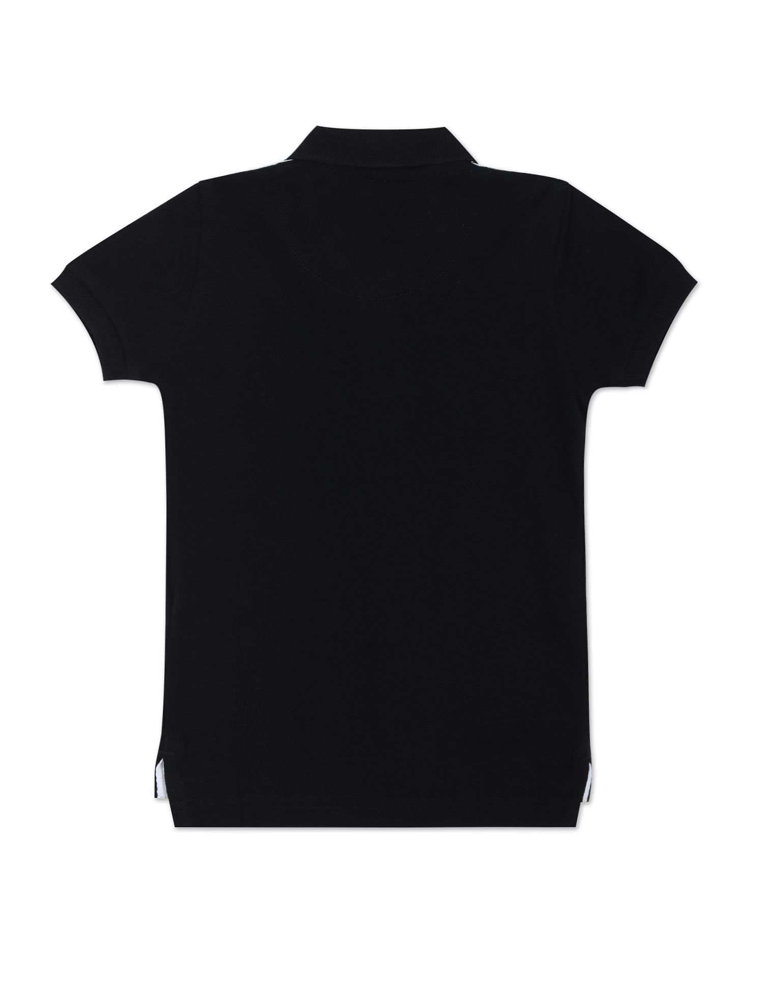 Brand Tape Cotton Coordinate Polo Shirt Black - U.S. Polo Assn. India | Large