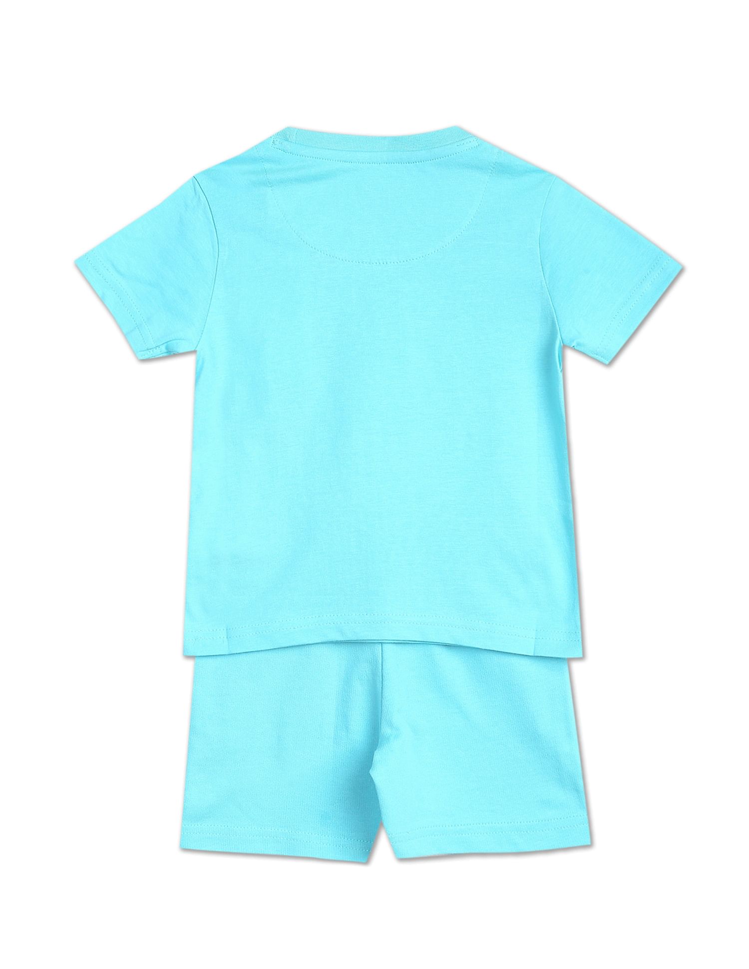 Brand Print Cotton Set Blue - U.S. POLO ASSN. | Large