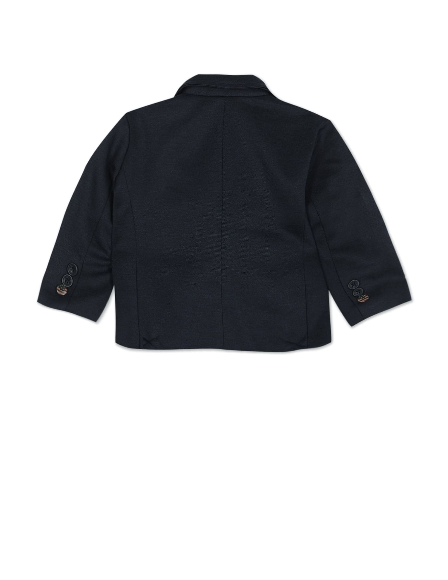 Boys Navy Notch Lapel Collar Solid Blazer Navy - U.S. POLO ASSN. | Large