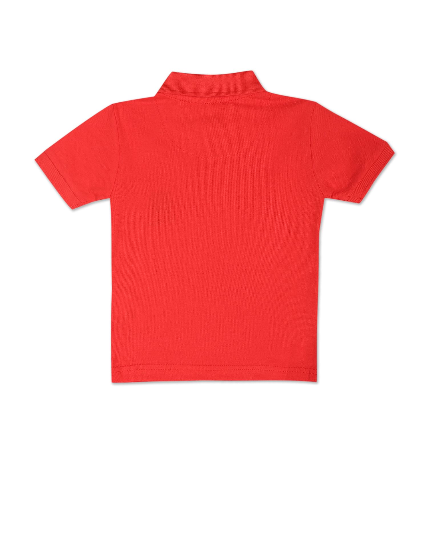 Solid Cotton Pique Polo Shirt Red - U.S. Polo Assn. India | Large