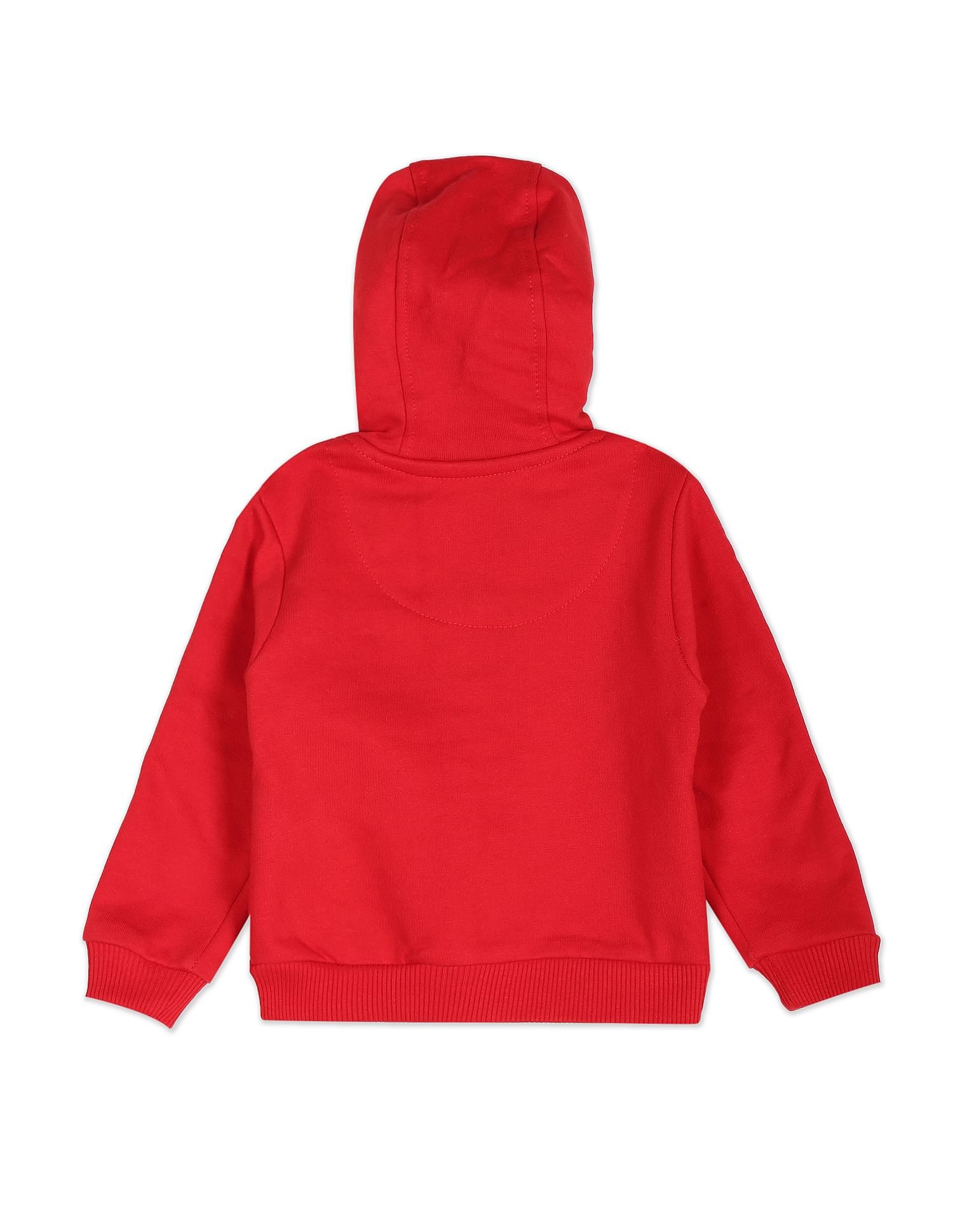 Solid Hooded Sweatshirt Red - U.S. Polo Assn. India | Large