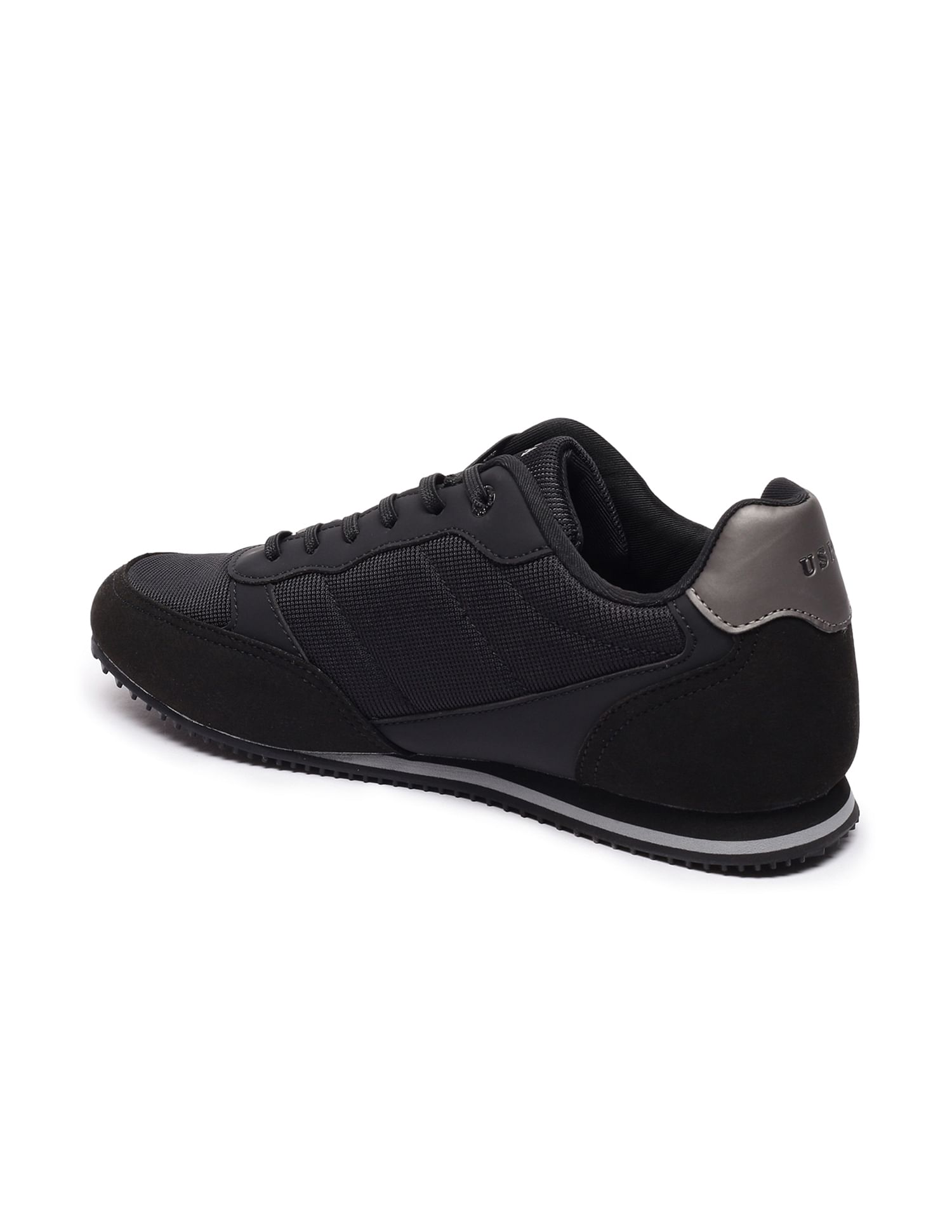 Men Black Round Toe Solid Eliza Shoes – U.S. Polo Assn. India