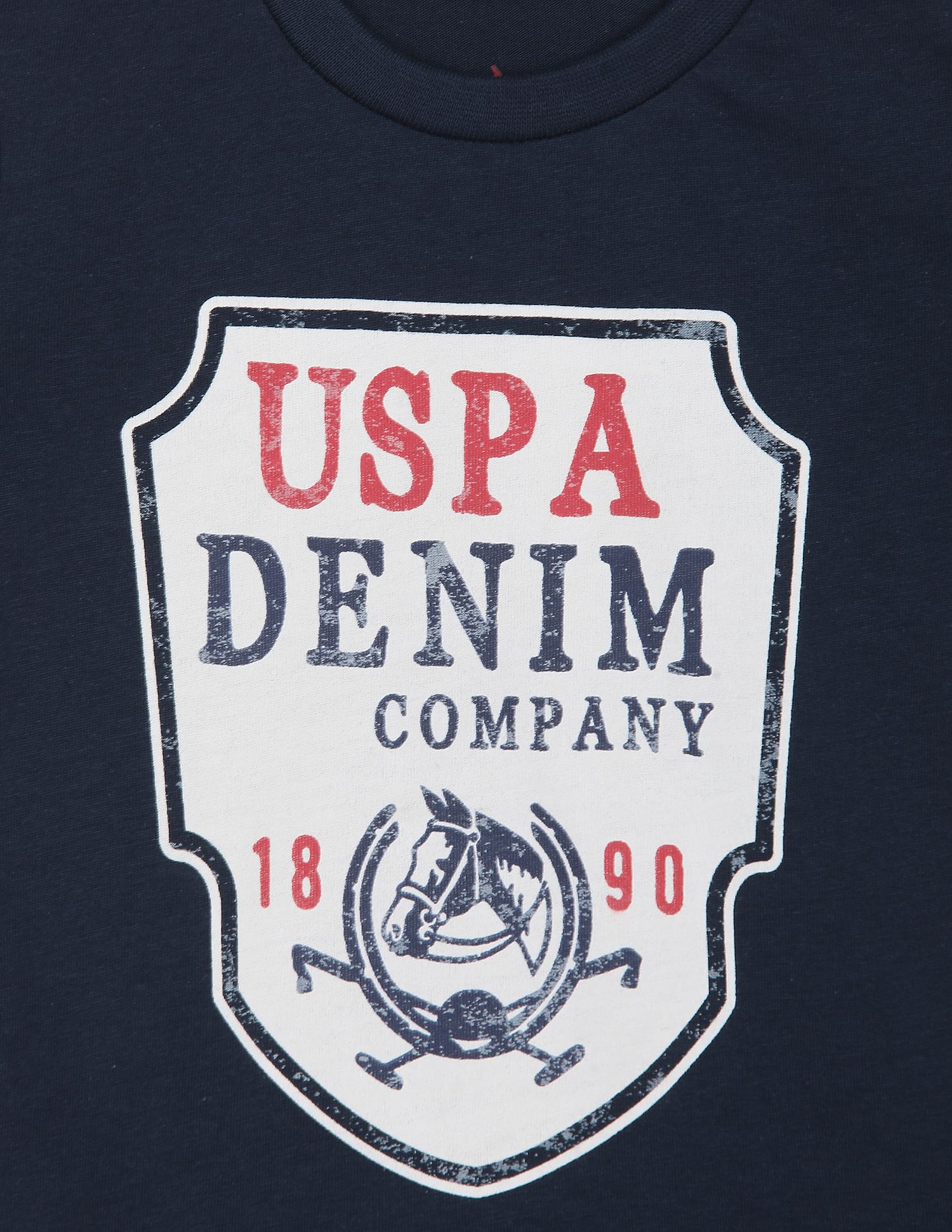 Pure Cotton Graphic Print T-Shirt Navy - U.S. POLO ASSN. | Large