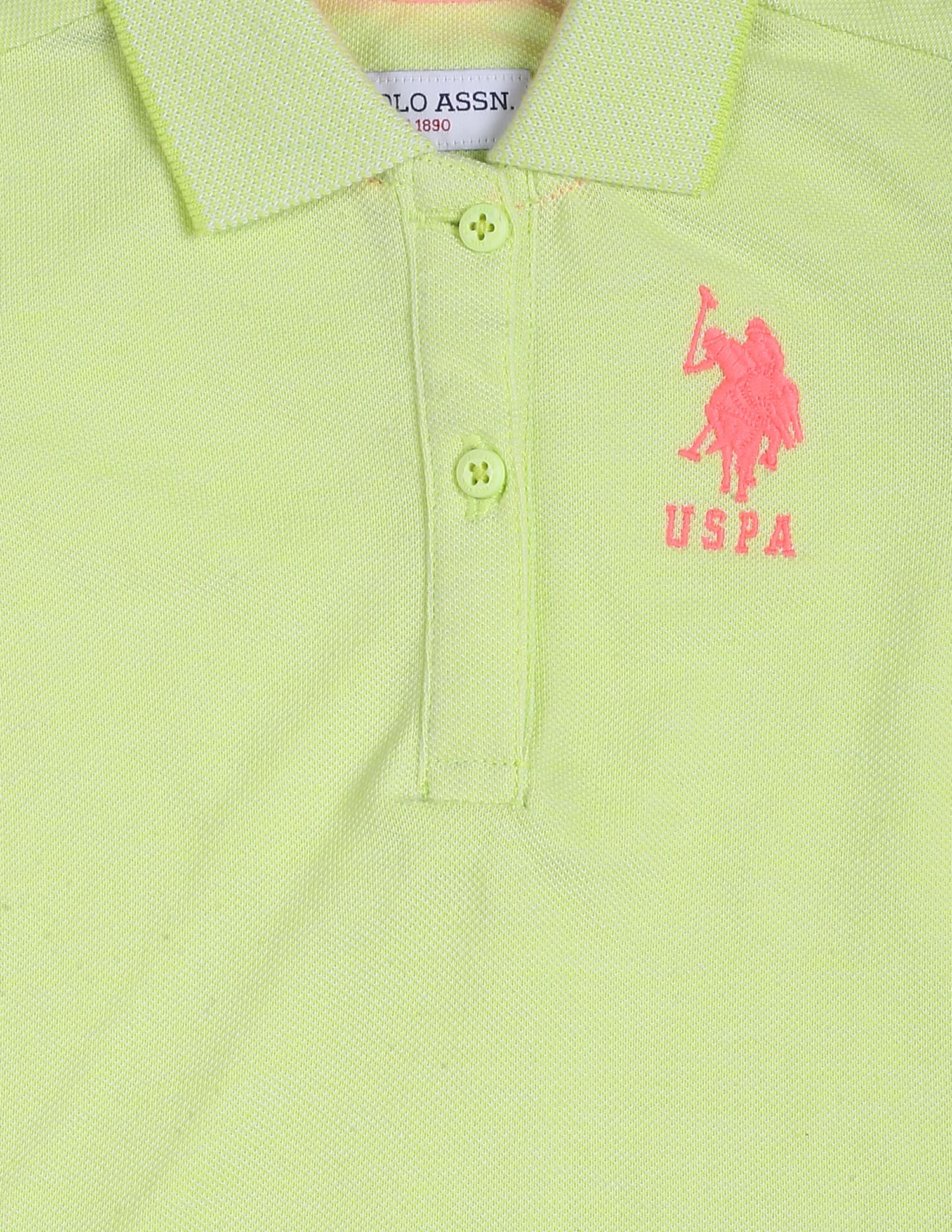Brand Tape Solid Polo Dress Neon - U.S. POLO ASSN. | Large