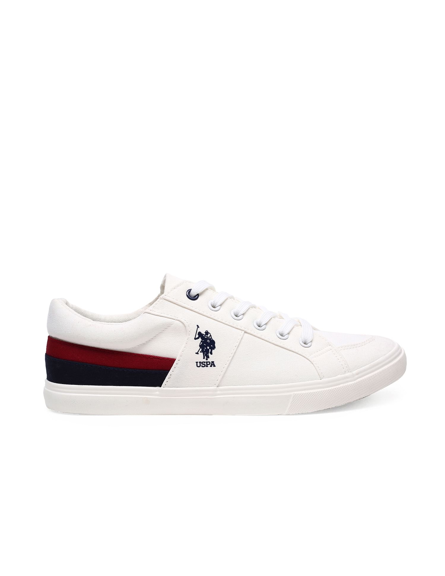 Men Off White Canvas Lace Up Clarkin Sneakers – U.S. Polo Assn. India