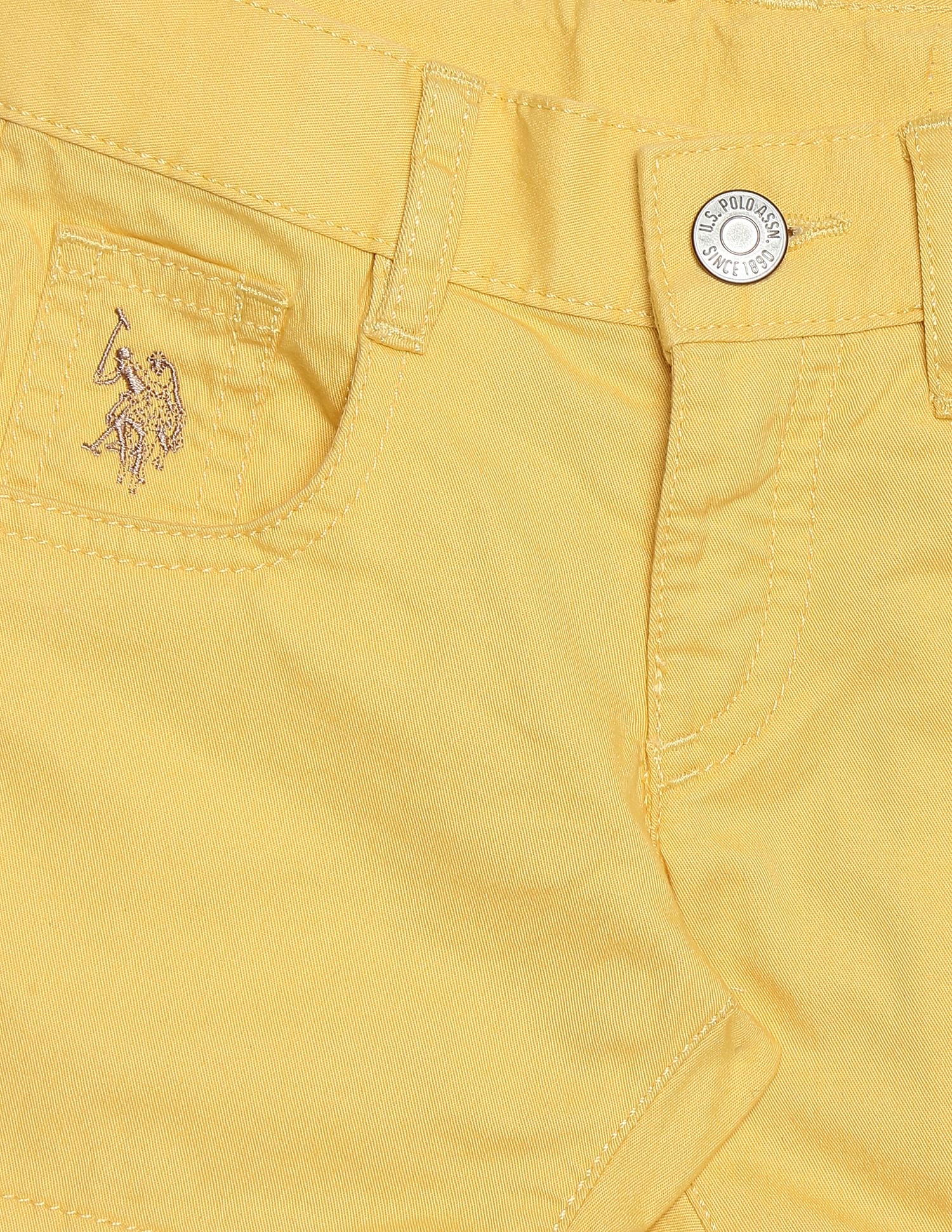 Iconic Solid Shorts Light Yellow - U.S. POLO ASSN. | Large
