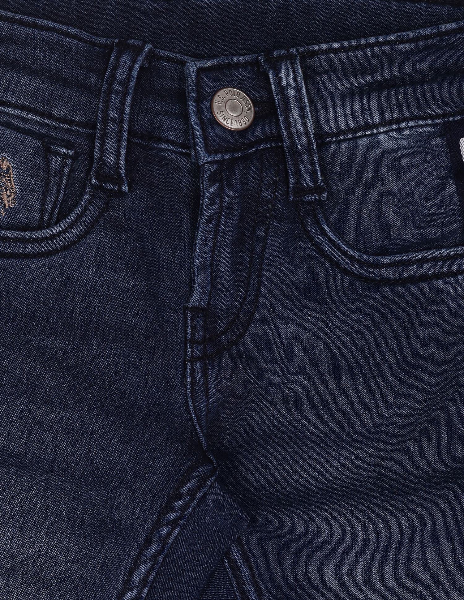 Brand Taped Slim Fit Jeans Indigo - U.S. POLO ASSN. | Large