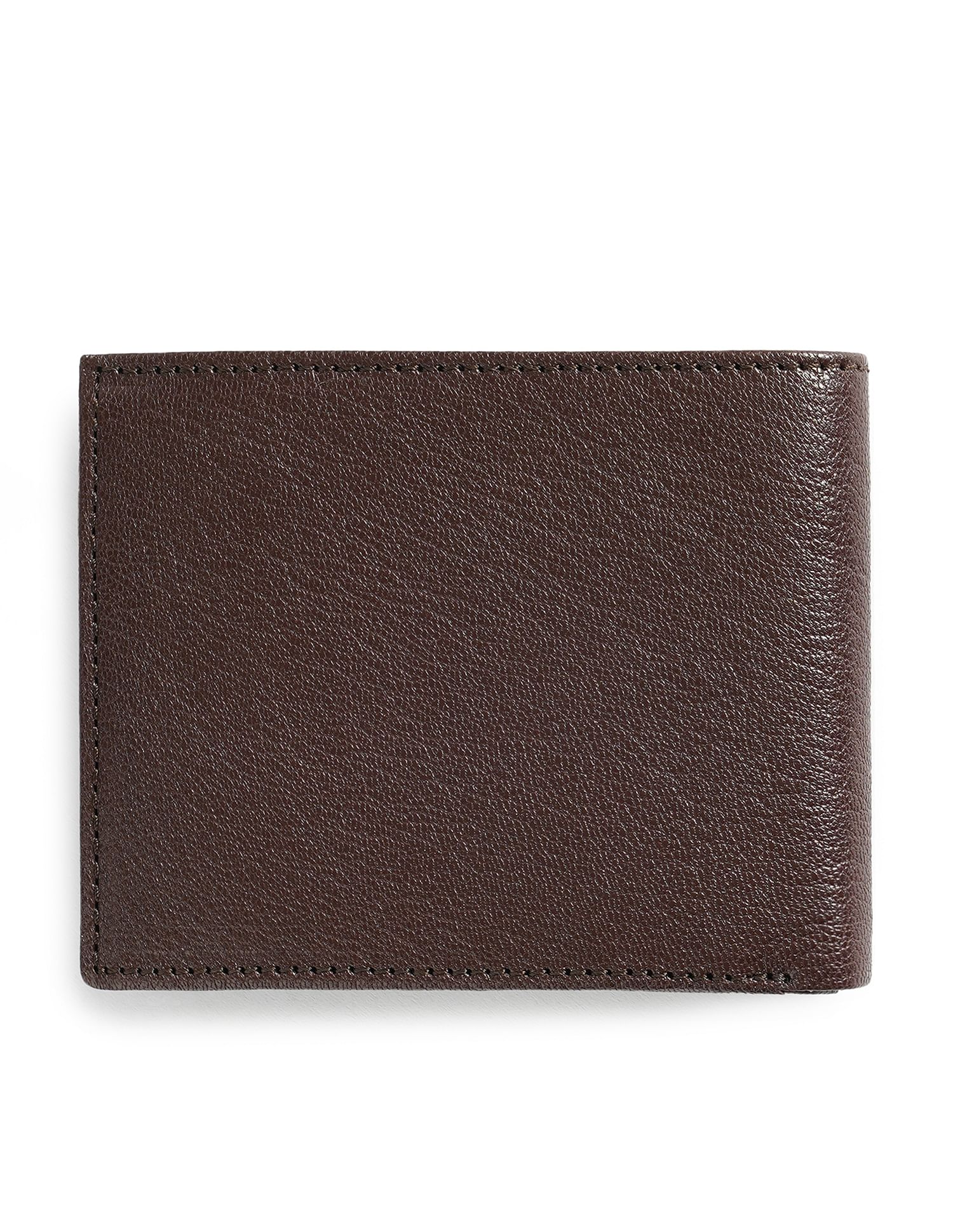 Bi-Fold Textured Wallet Dark Brown - U.S. POLO ASSN. | Large
