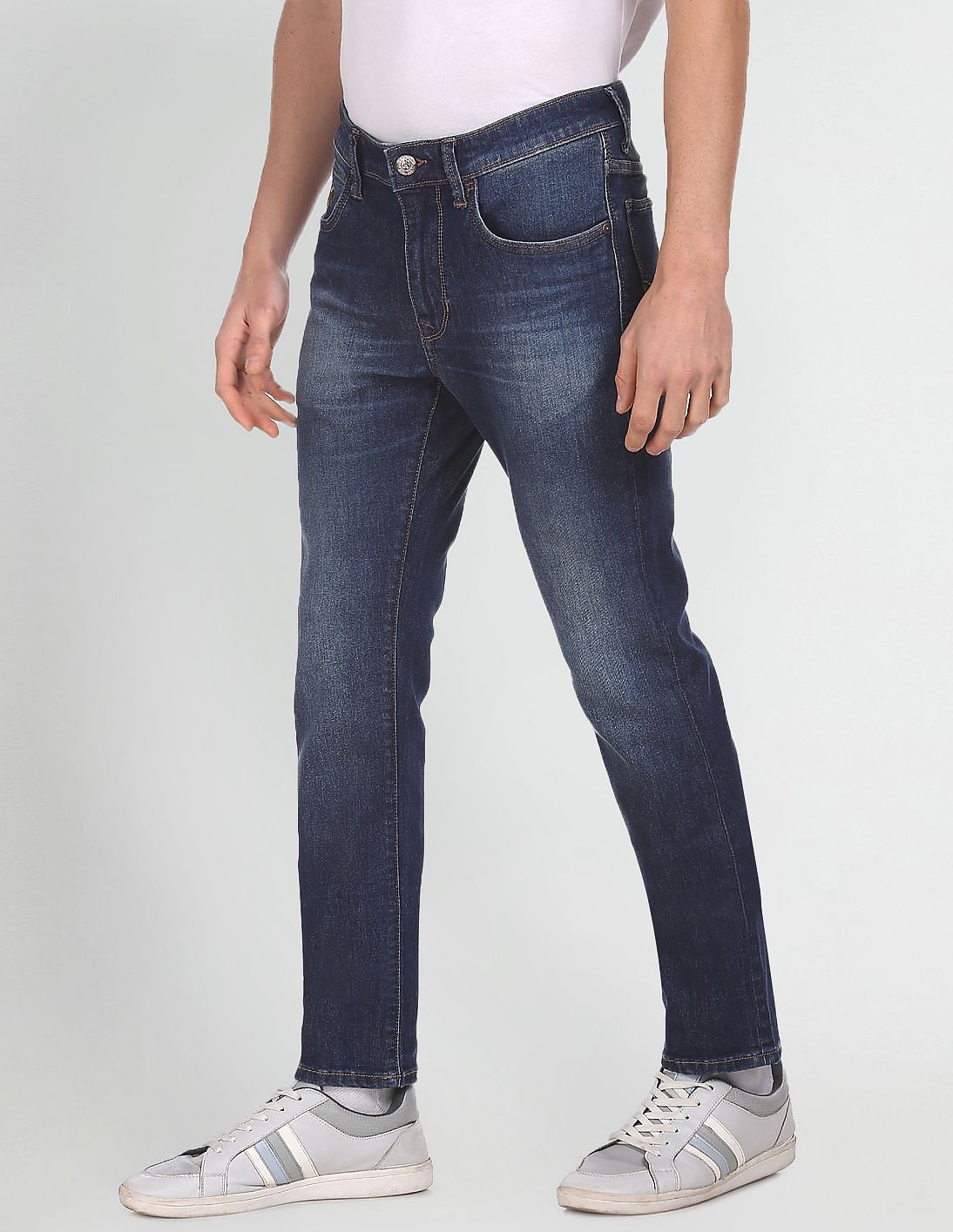 Regallo Skinny Fit Stone Wash Jeans Navy - U.S. POLO ASSN. | Large