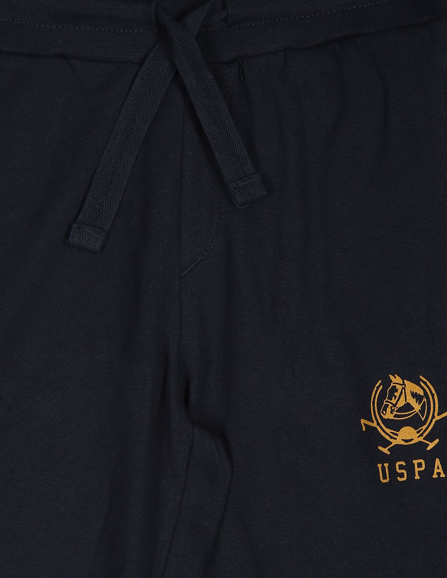 Boys Navy Contrast Logo Solid Joggers Navy - U.S. POLO ASSN. | Large