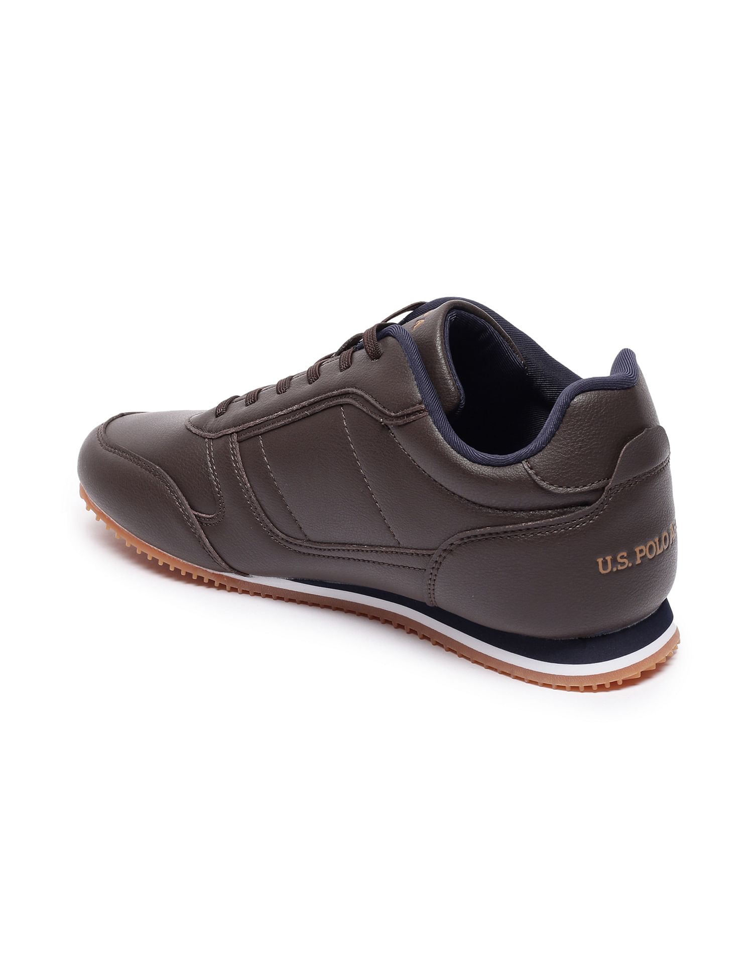 Men Round Toe Solid Mason Sneakers Brown - U.S. POLO ASSN. | Large