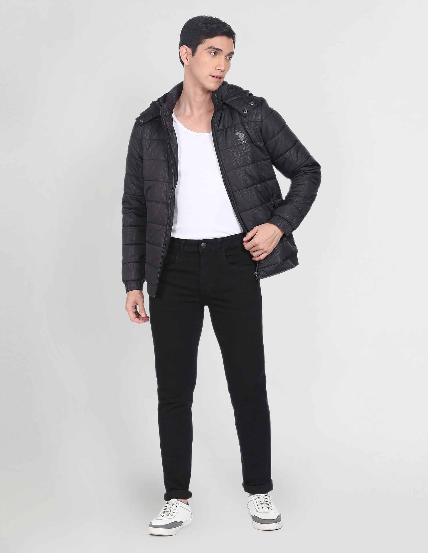 Skinny Fit Mid Rise Jeans Black - U.S. POLO ASSN. | Large