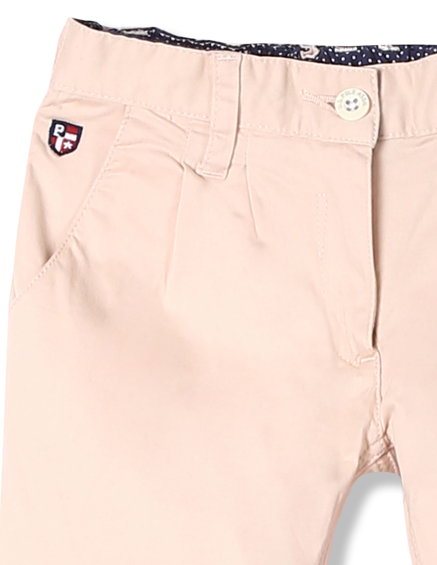 Girls Pleated Front Cropped Trousers Beige - U.S. POLO ASSN. | Large