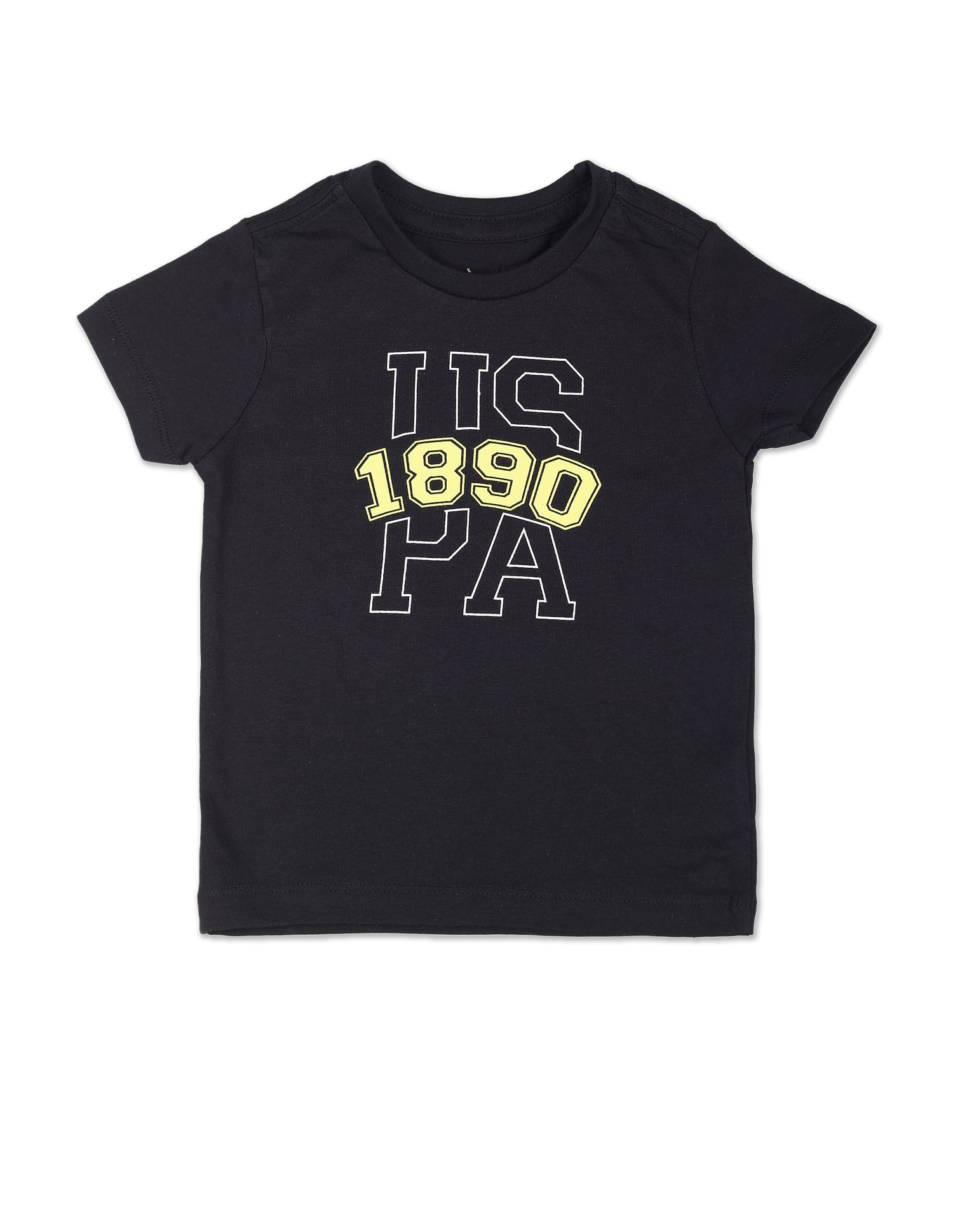 Boys Black Brand Print Cotton Set Black and Green - U.S. POLO ASSN. | Large