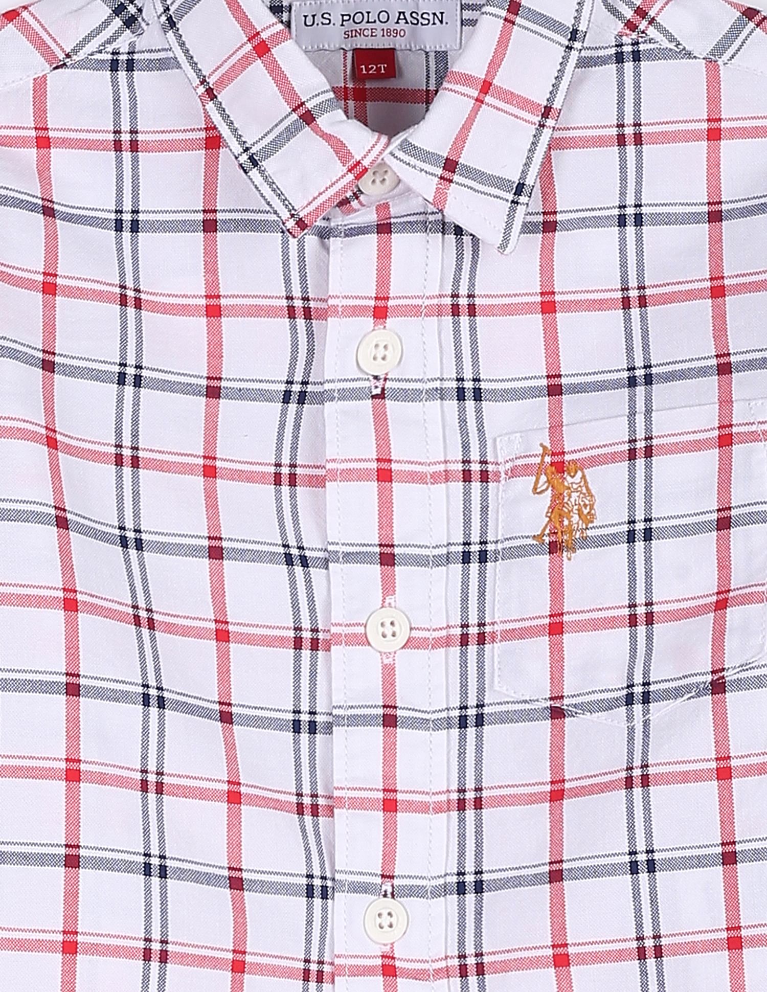 Convertible Sleeves Festive Shirt White - U.S. Polo Assn. India | Large