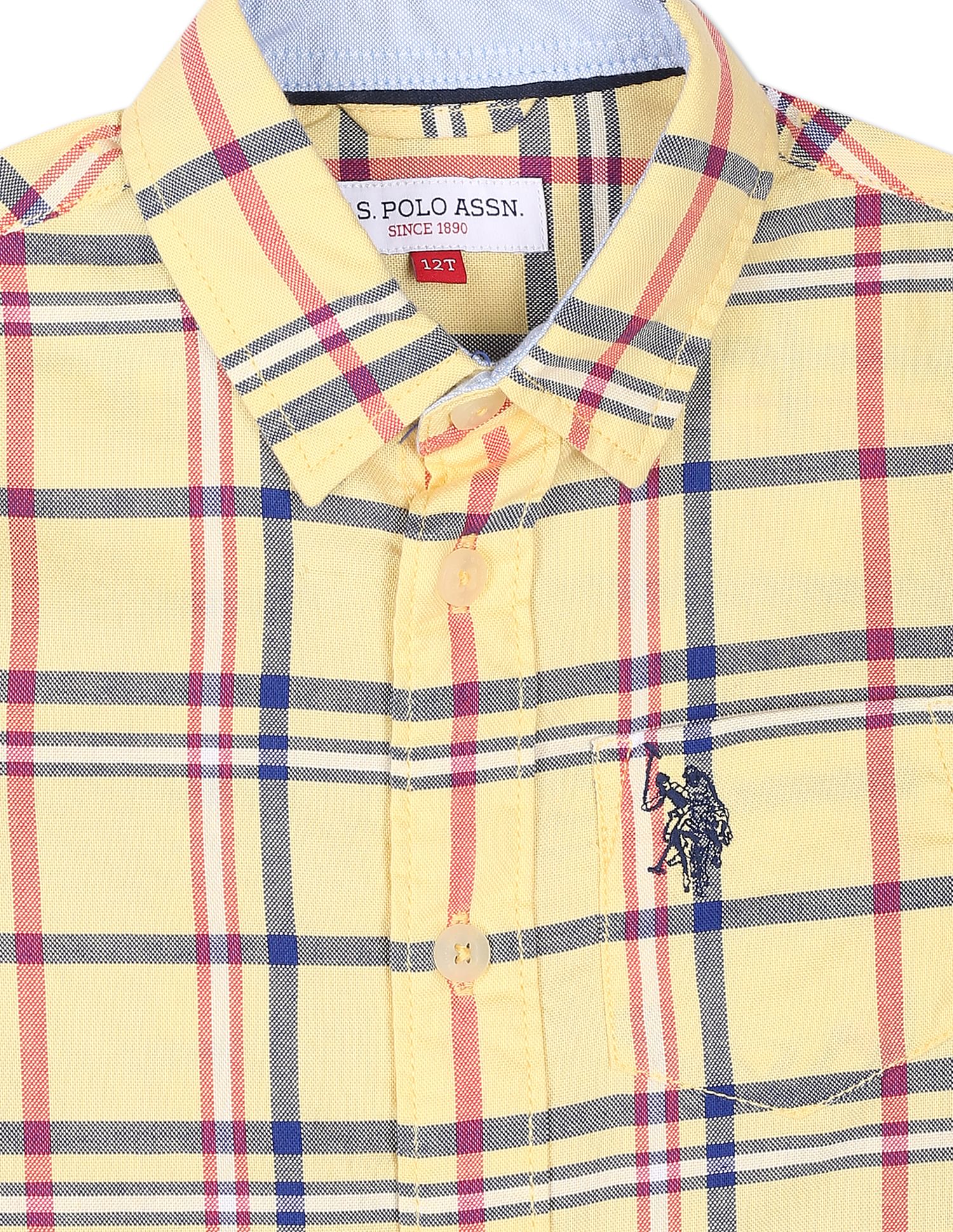 Outdoor Check Dobby Shirt Yellow - U.S. Polo Assn. India | Large
