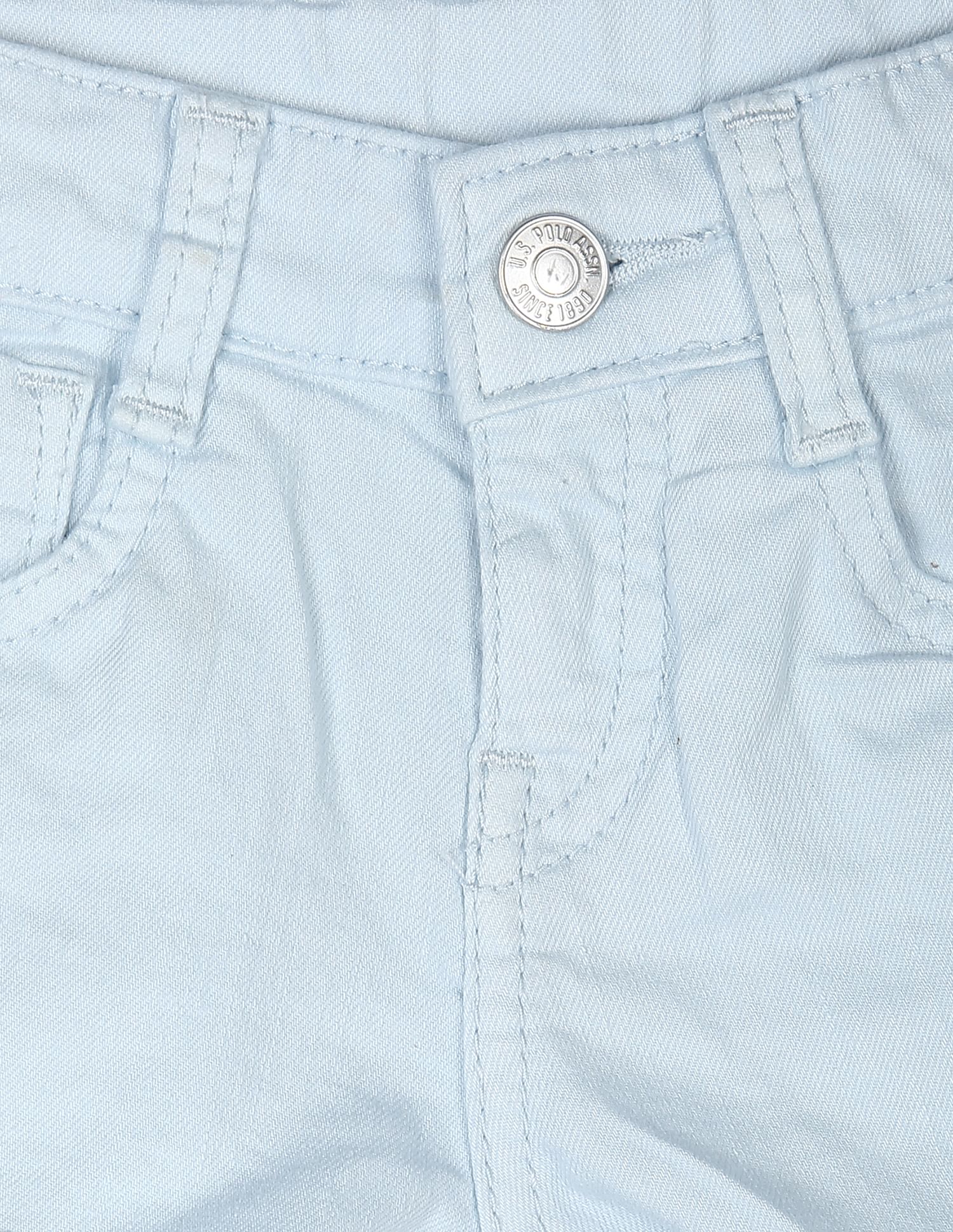 Unfinished Hem Dyed Shorts Light Blue - U.S. Polo Assn. India | Large