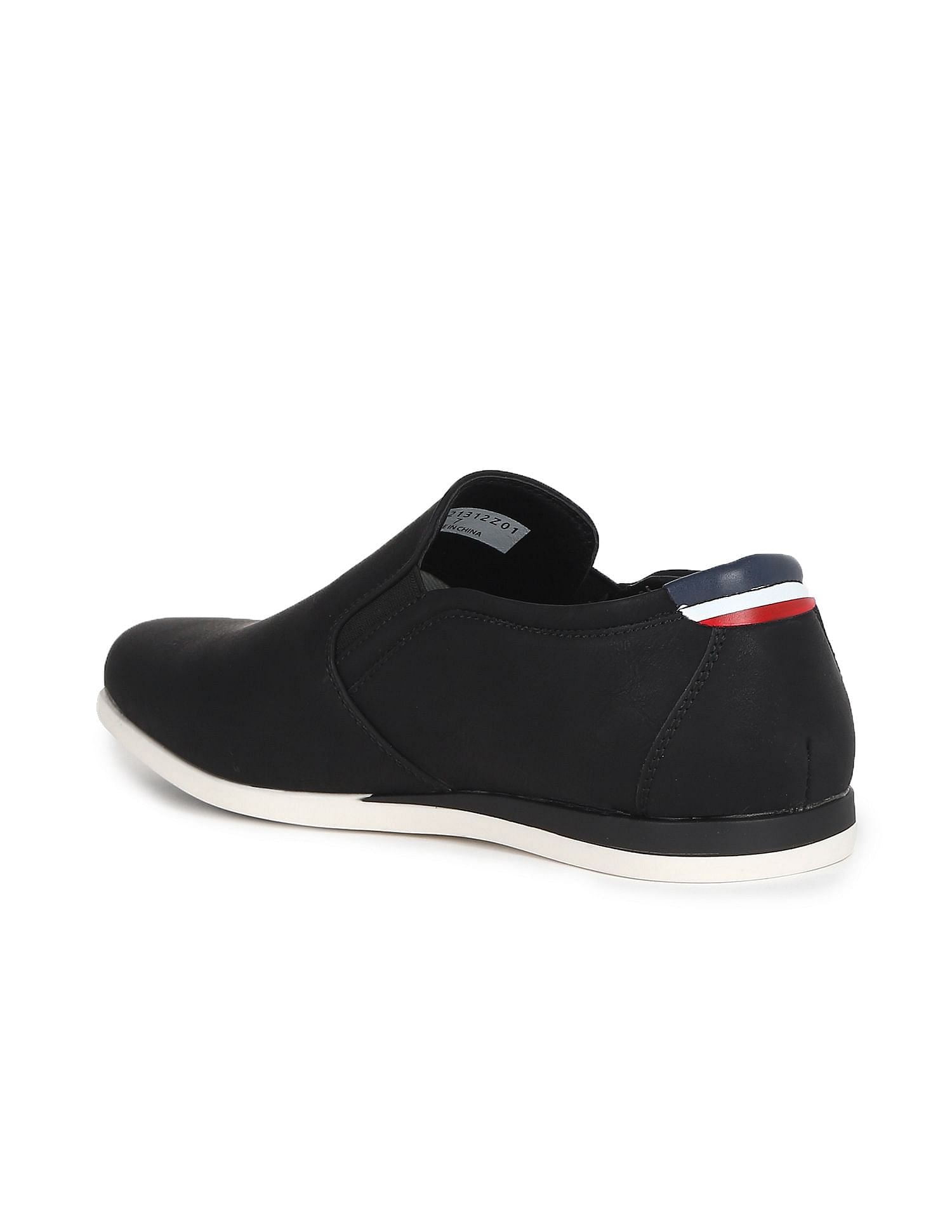 Men Textured Wade Slip On Shoes Black - U.S. Polo Assn. India | Large