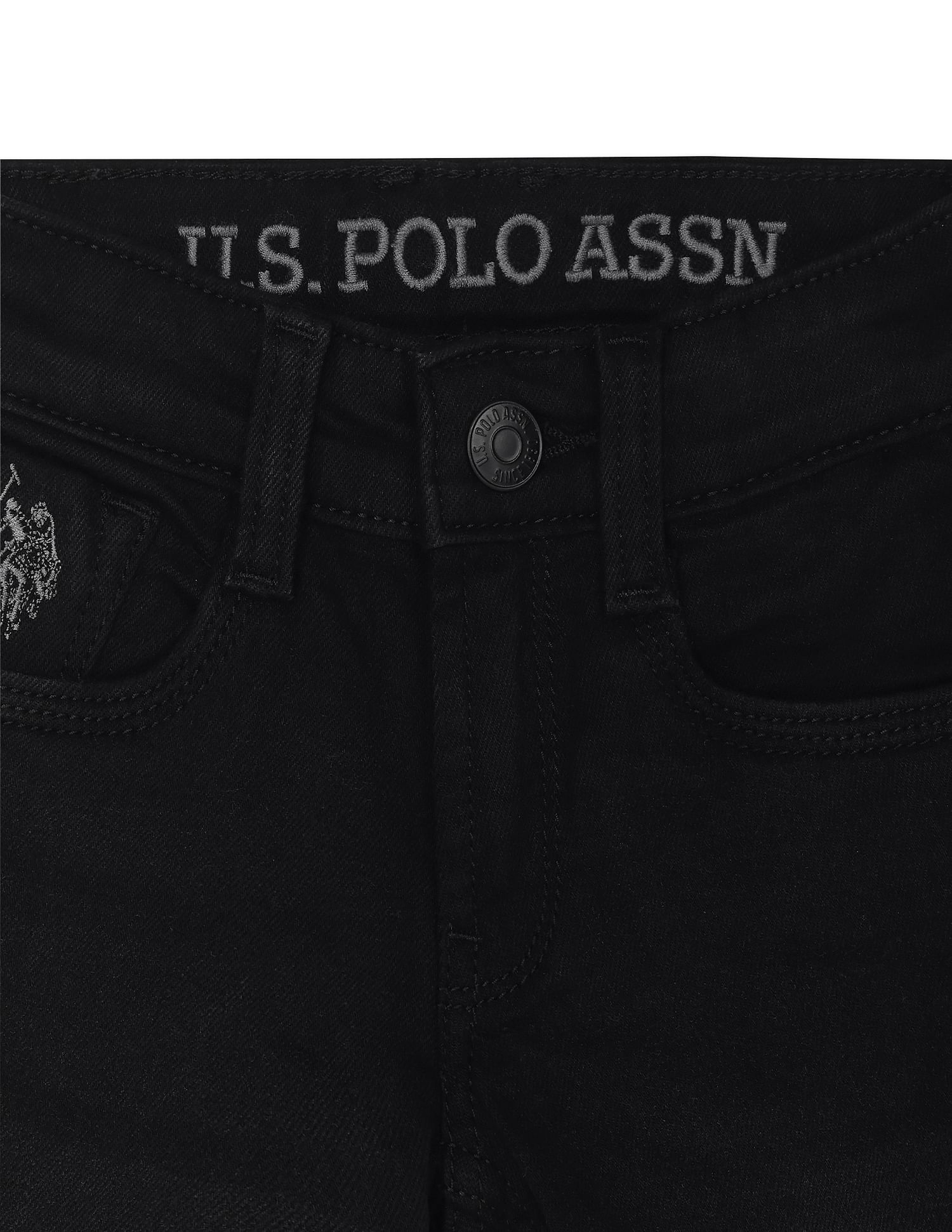 Stone Wash Skinny Fit Jeans Black - U.S. POLO ASSN. | Large