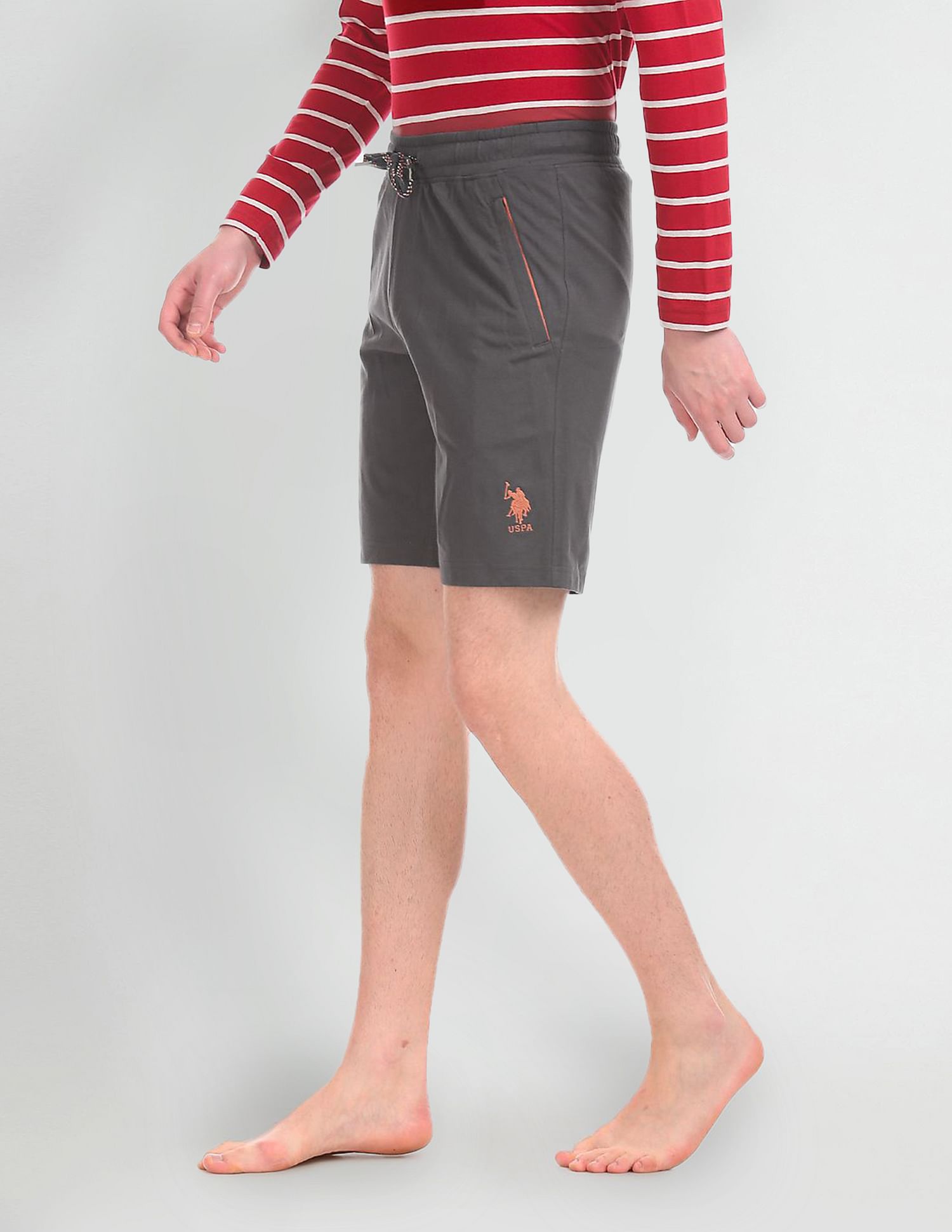 Comfort Fit Solid I677 Shorts - Pack Of 1 Dark Grey - U.S. POLO ASSN. | Large