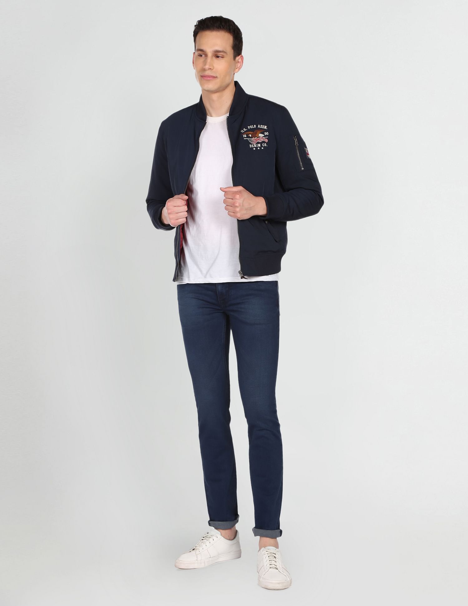 Brandon Slim Tapered Fit Stone Wash Jeans Blue - U.S. POLO ASSN. | Large