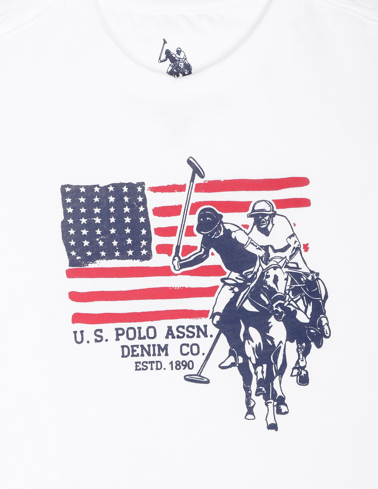Iconic Graphic Print T-Shirt White - U.S. POLO ASSN. | Large