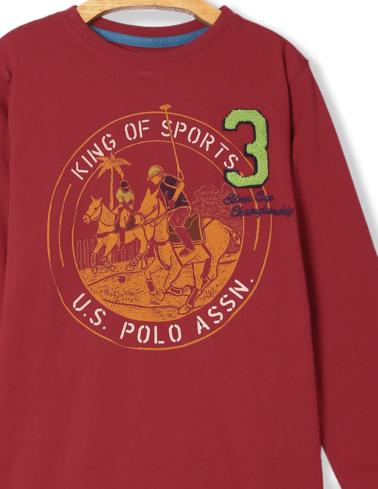 Boys Brand Graphic Long Sleeve T-Shirt Red - U.S. POLO ASSN. | Large