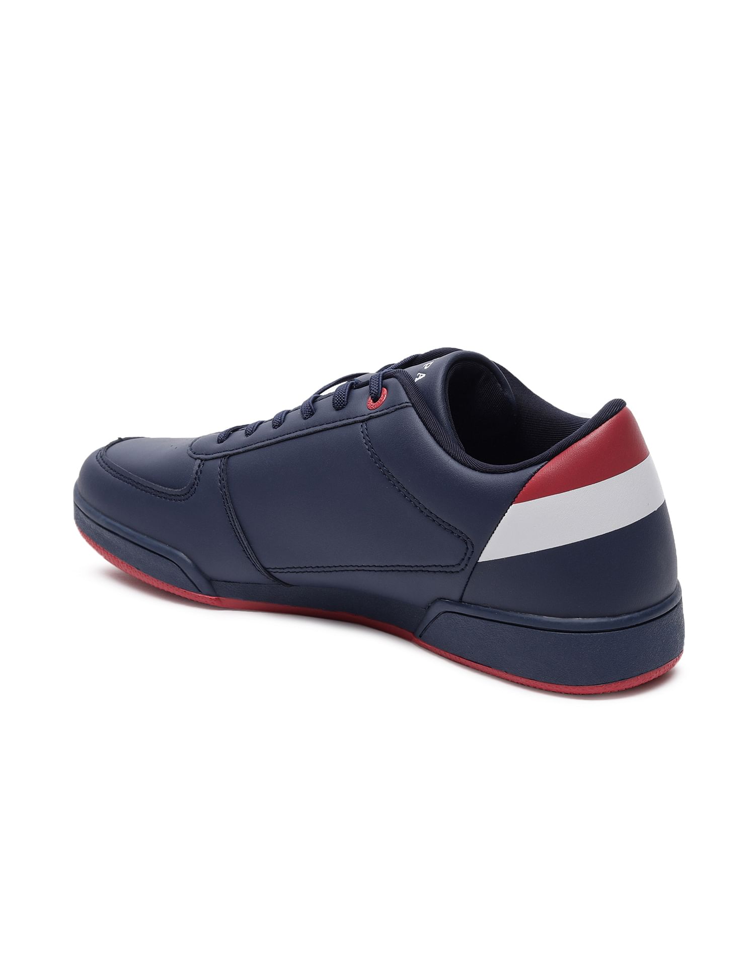 Men Brand Stripe Panelled Jan Sneakers Navy - U.S. Polo Assn. India | Large