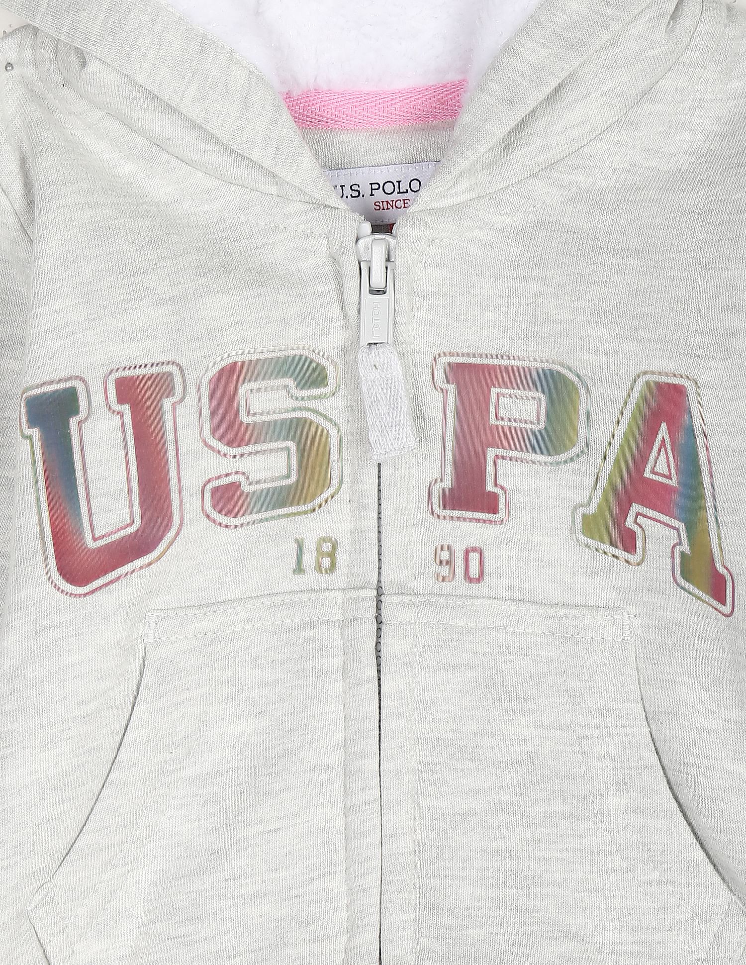 Heathered Hooded Sweatshirt Grey - U.S. Polo Assn. India | Large