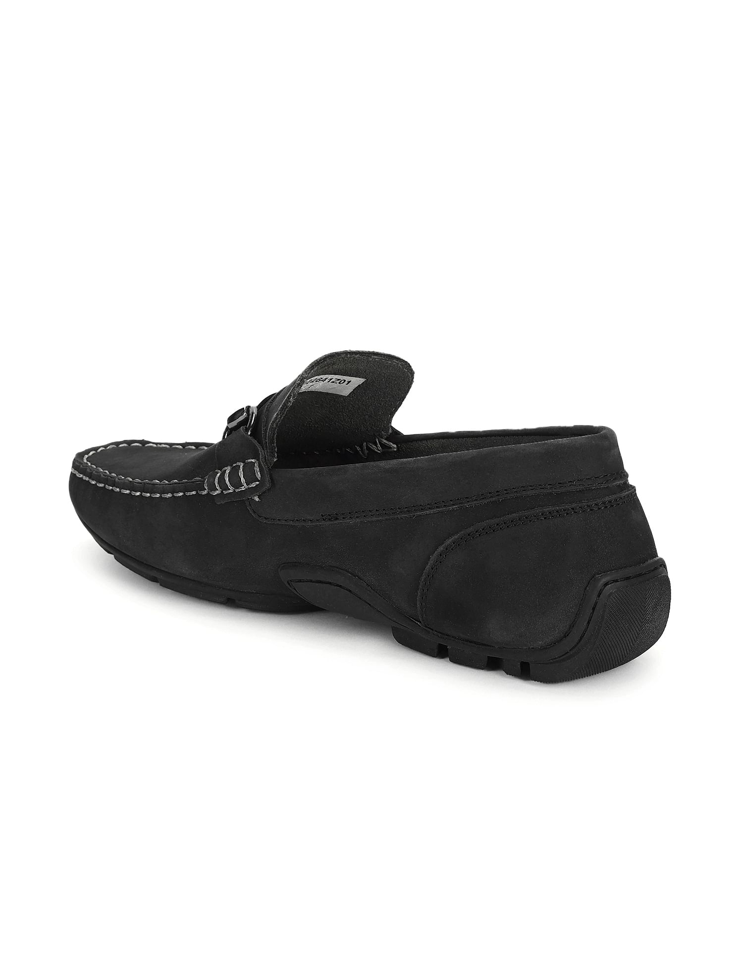 Men Metallic Logo Leather Hebbar 3.0 Loafers Black - U.S. Polo Assn. India | Large