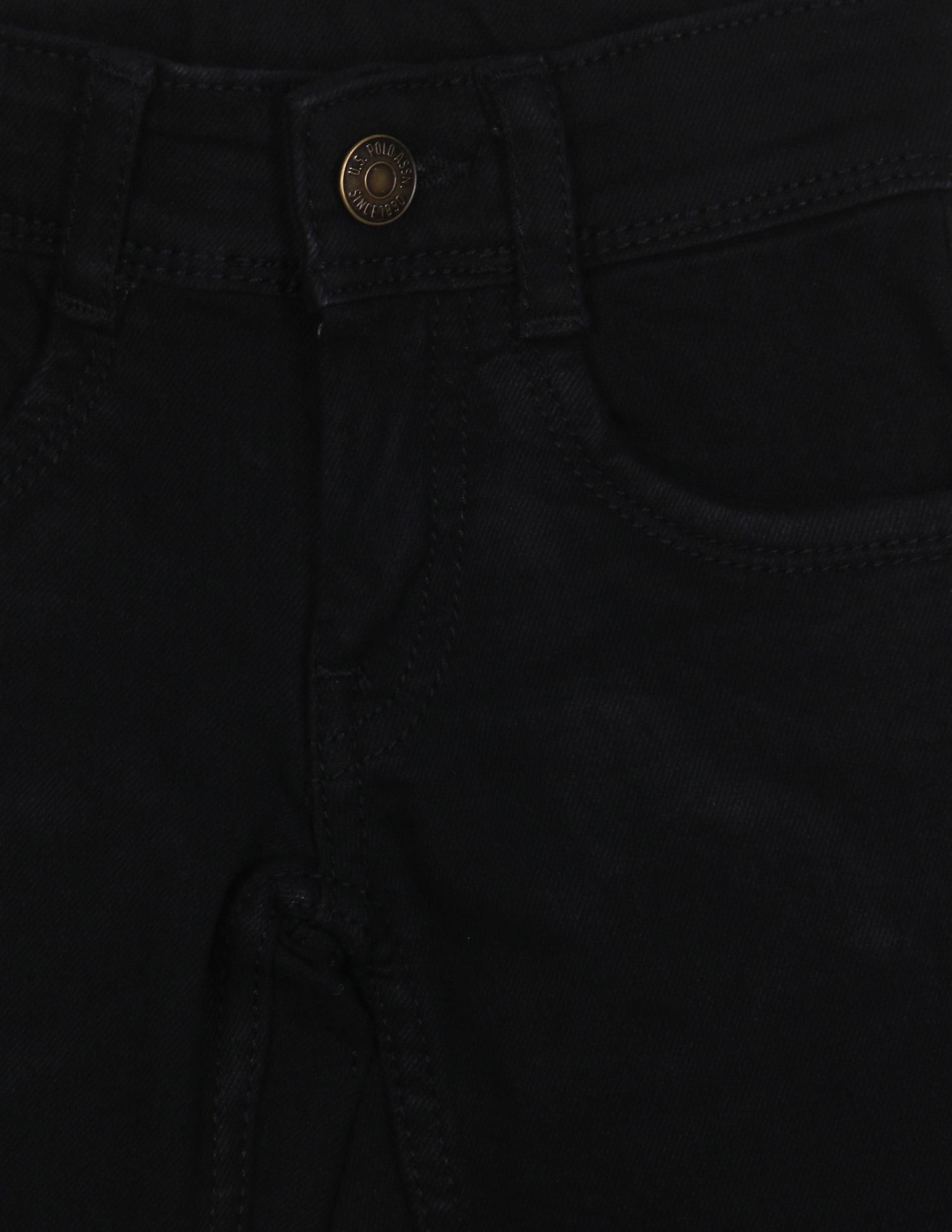 Skinny Fit Mid Rise Jeans Black - U.S. Polo Assn. India | Large