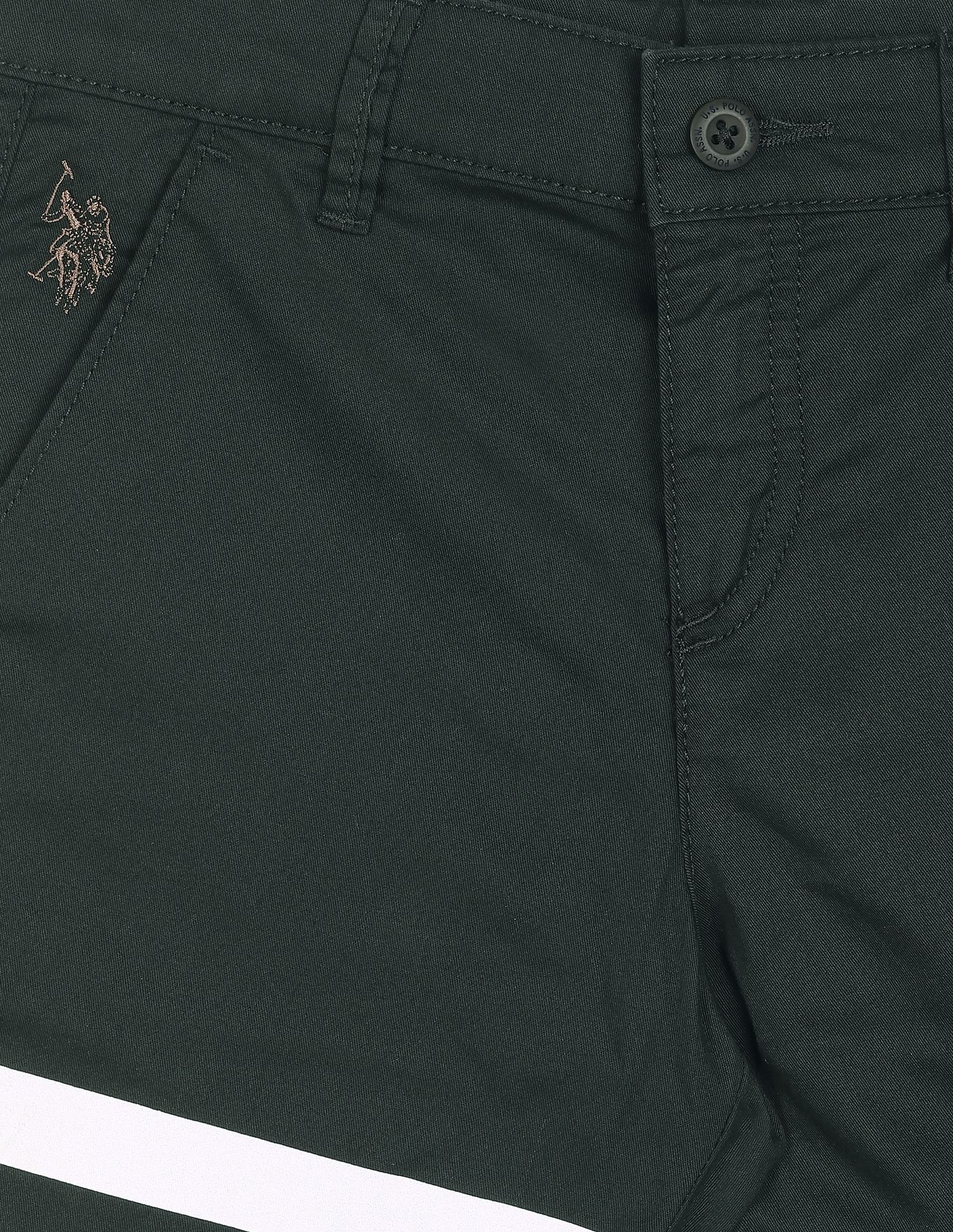 Iconic Striped Shorts Dark Olive - U.S. POLO ASSN. | Large