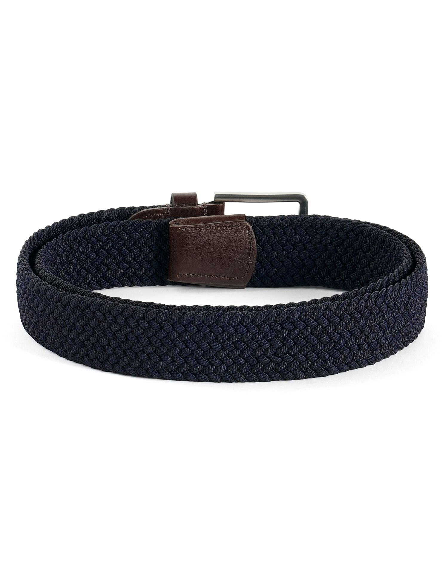 Braided Leather Tipped Belt Navy - U.S. POLO ASSN. | Large