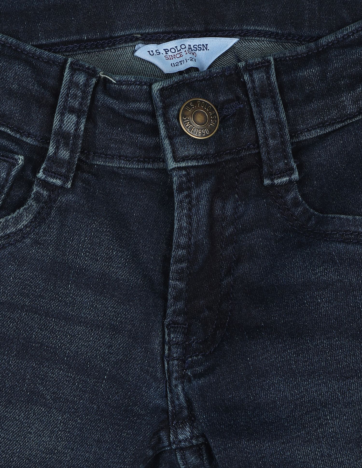 Stone Wash Slim Fit Jeans Dark Blue - U.S. POLO ASSN. | Large