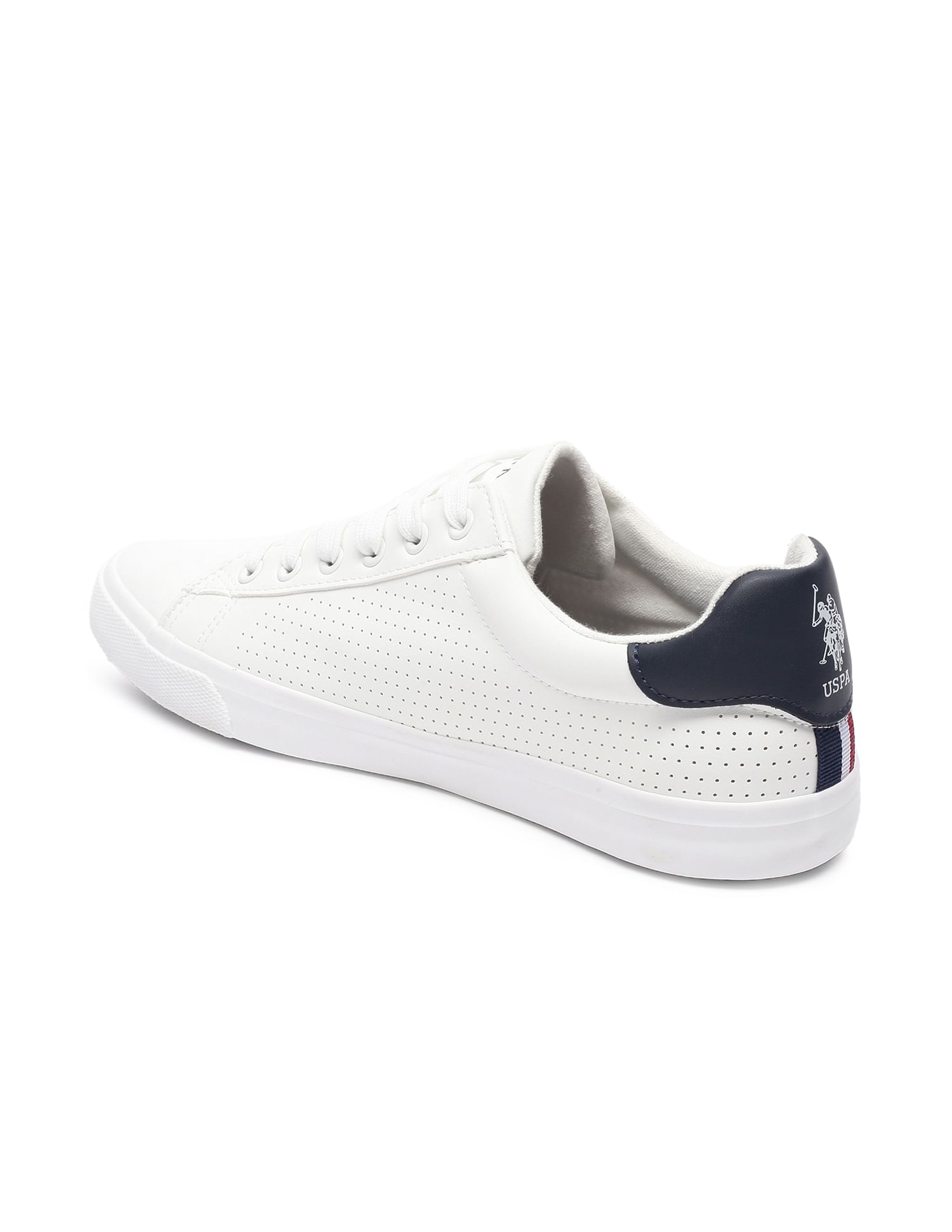 Men Perforated Lace Up Carpon 2.0 Sneakers White - U.S. POLO ASSN. | Large