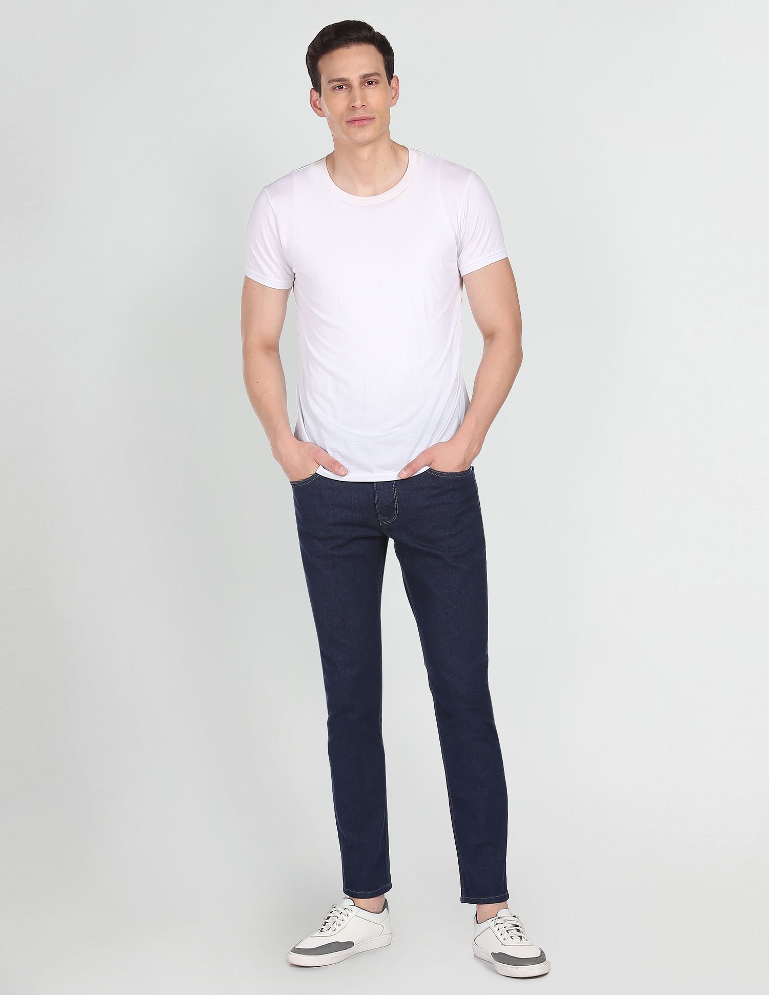 Brandon Slim Tapered Fit Stone Wash Jeans Blue - U.S. Polo Assn. India | Large