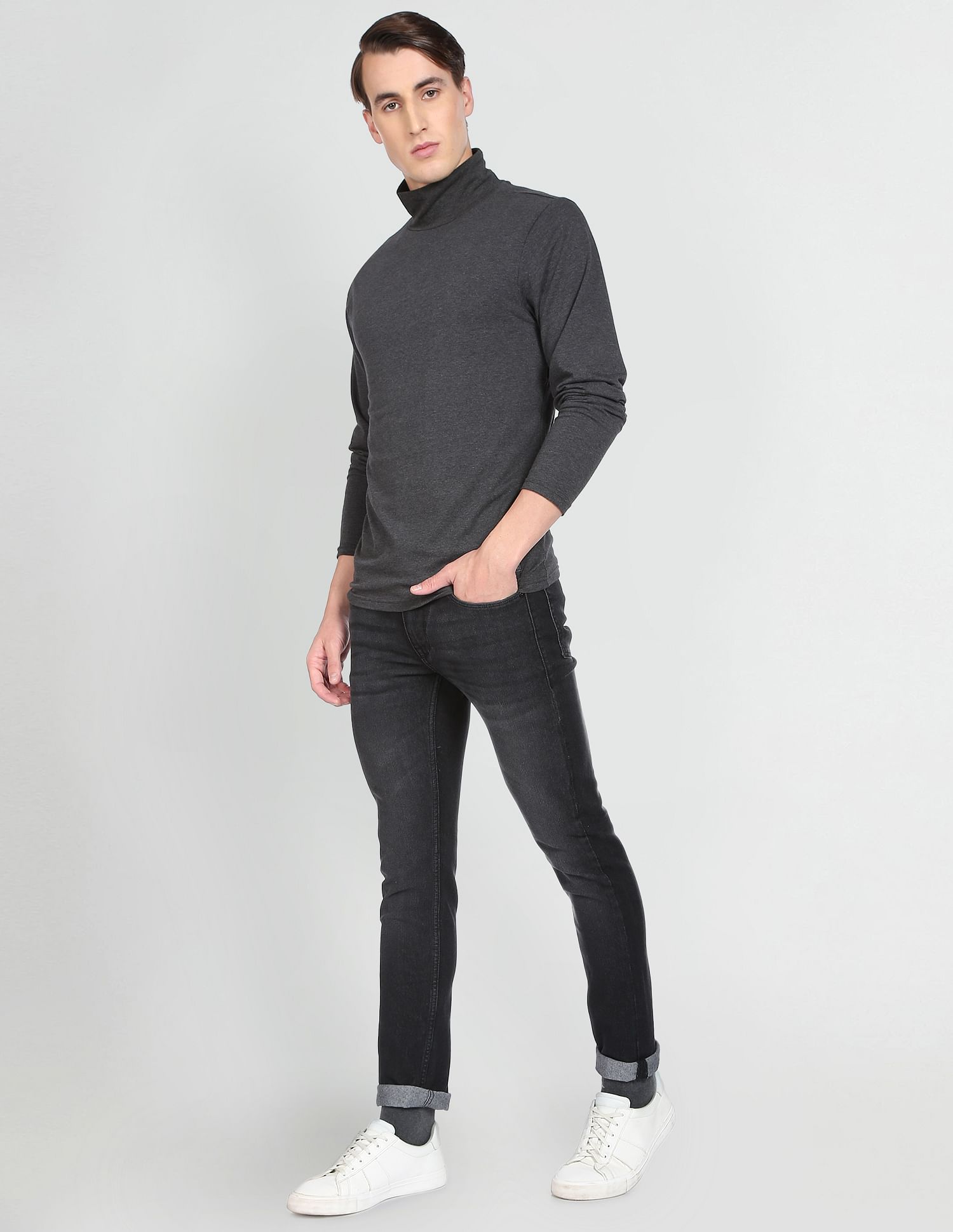 Regallo Skinny Fit Stone Wash Jeans Black - U.S. POLO ASSN. | Large