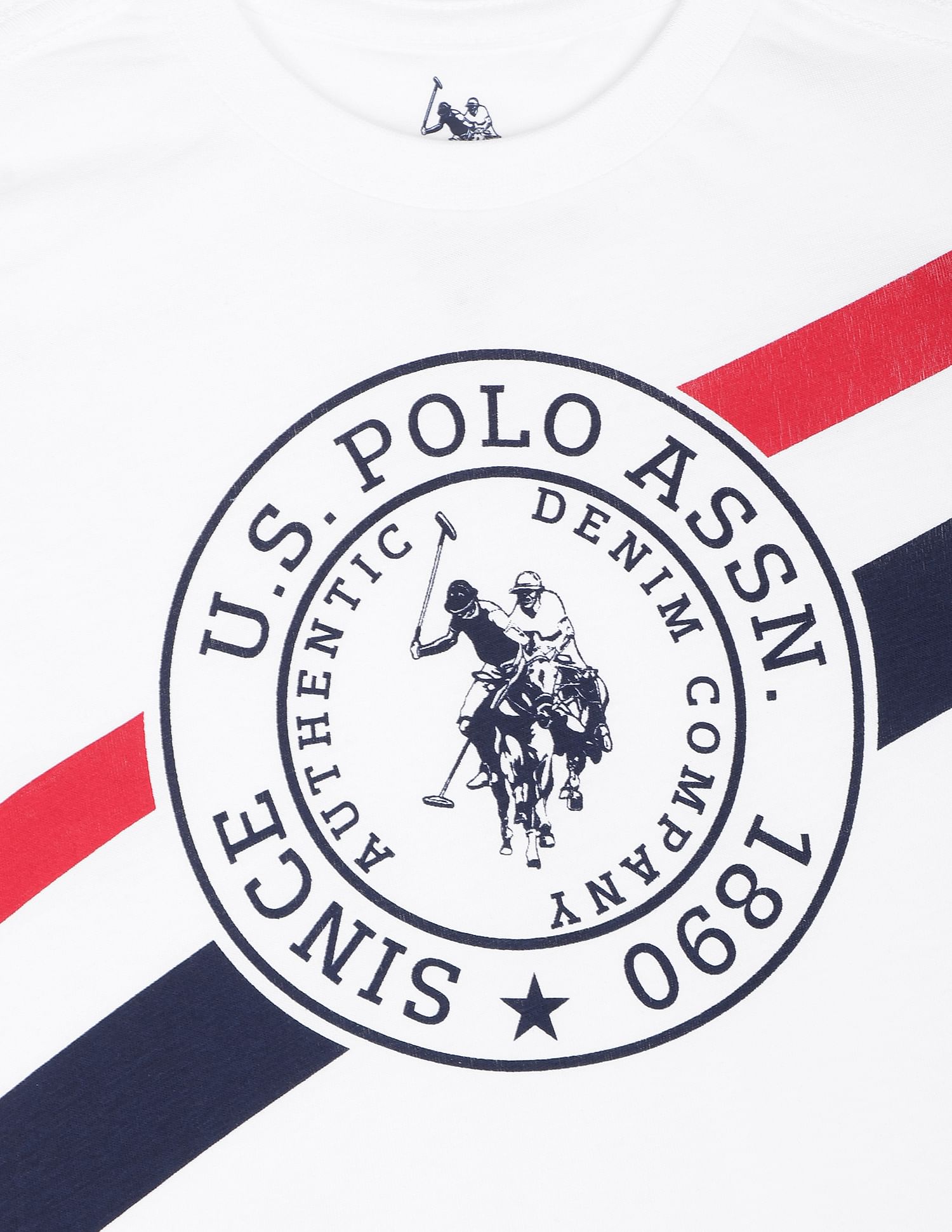 Iconic Graphic Print T-Shirt White - U.S. POLO ASSN. | Large