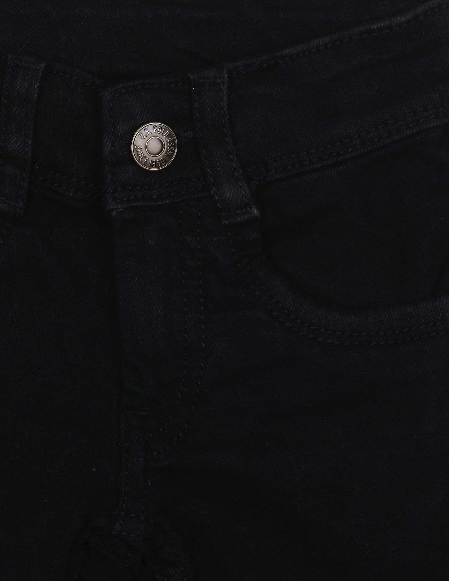 Skinny Fit Mid Rise Jeans Black - U.S. POLO ASSN. | Large