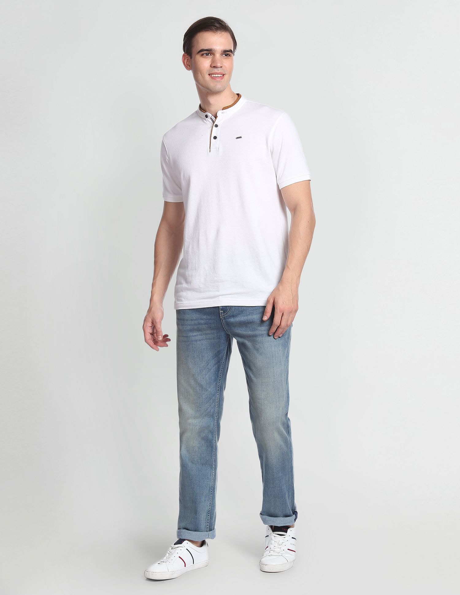 Harold Slim Straight Fit Kooltex Performance Jeans Blue - U.S. Polo Assn. India | Large