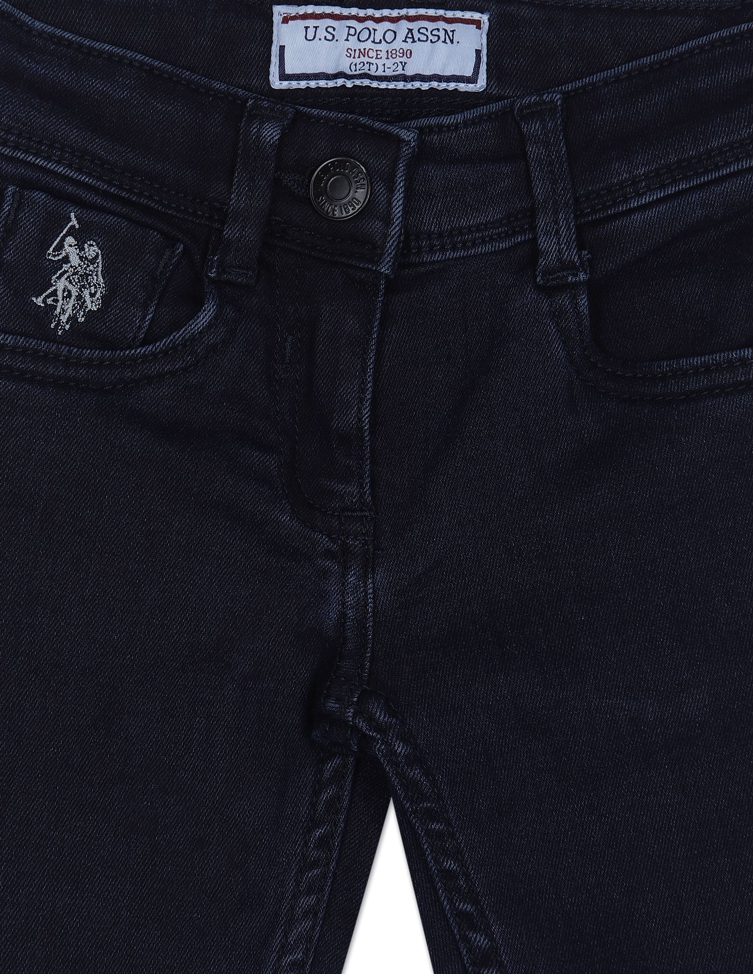 Mid Rise Dark Wash Skinny Fit Jeans Blue - U.S. POLO ASSN. | Large