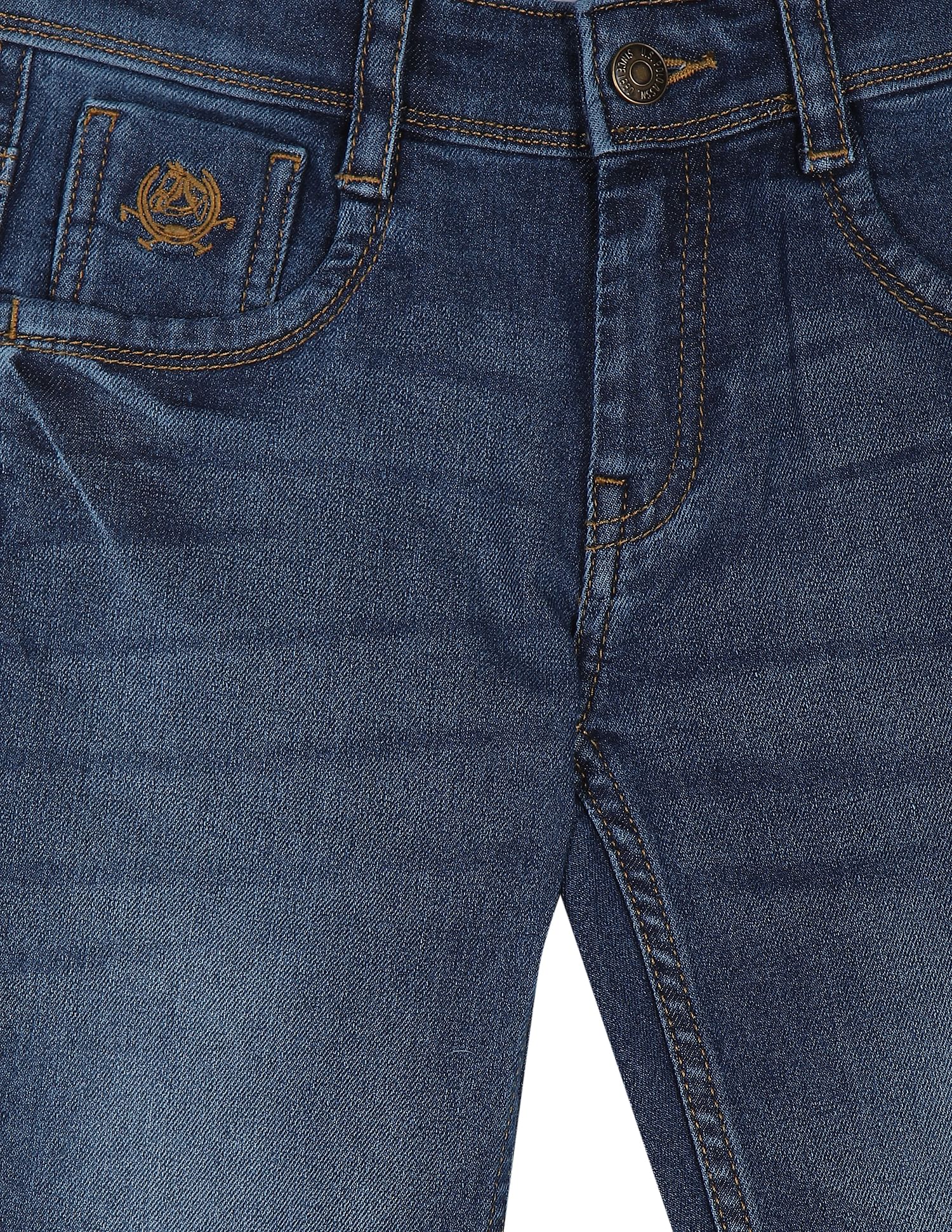 Boys Blue Mid Rise Stone Wash Skinny Fit Jeans Blue - U.S. Polo Assn. India | Large