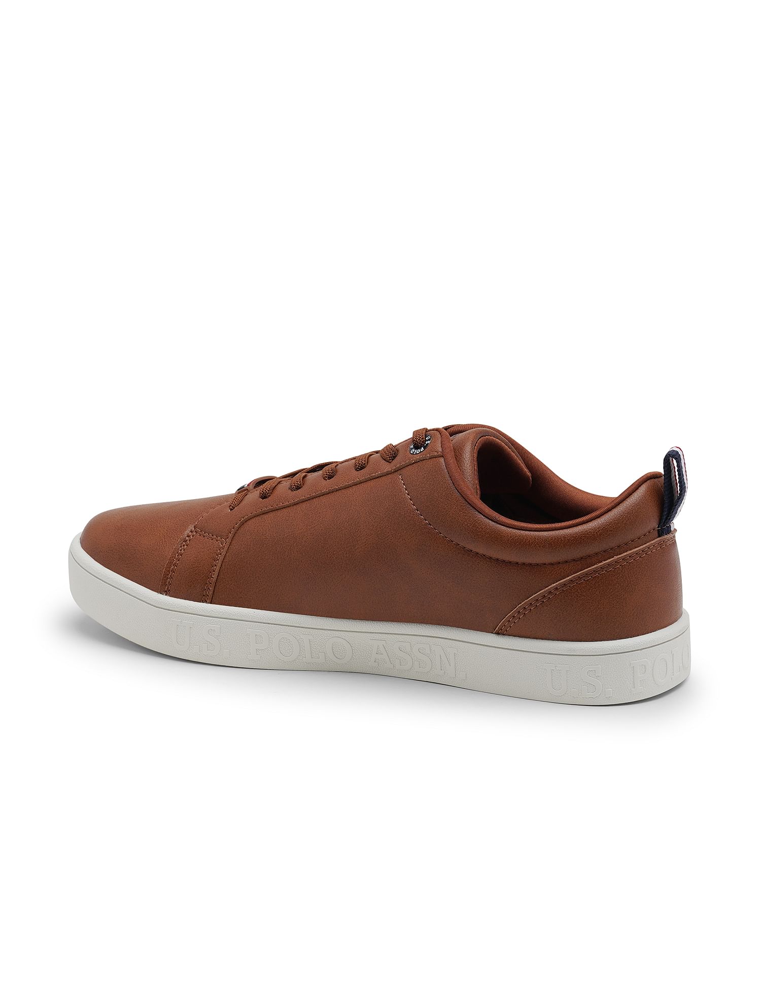 Men High Peel Pu Dorit Lace Up Sneakers Tan - U.S. Polo Assn. India | Large