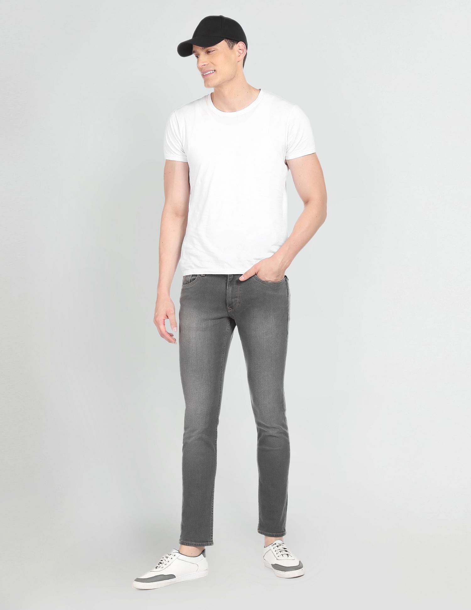 Brandon Slim Tapered Fit Stone Wash Jeans Grey - U.S. POLO ASSN. | Large