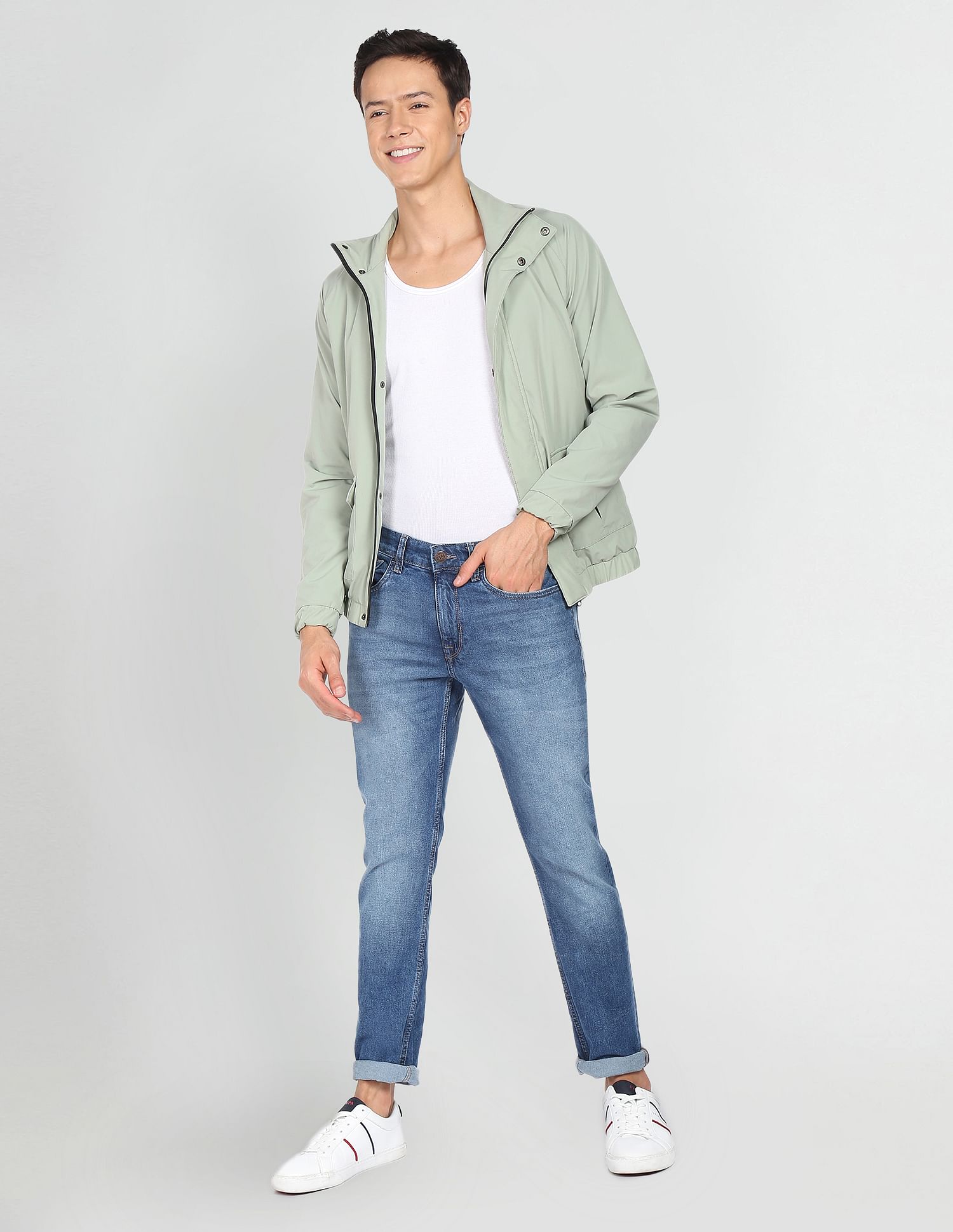 Brandon Slim Tapered Fit Stone Wash Jeans Blue - U.S. POLO ASSN. | Large