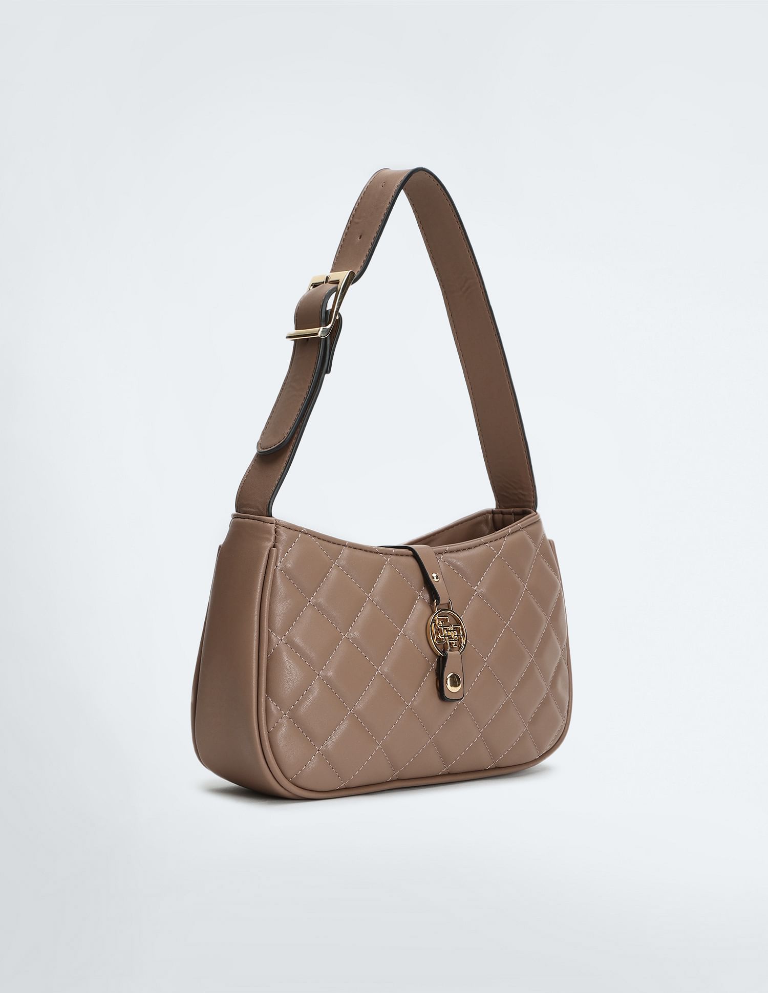 Quilted Monogram Baguette Bag Taupe - U.S. POLO ASSN. | Large