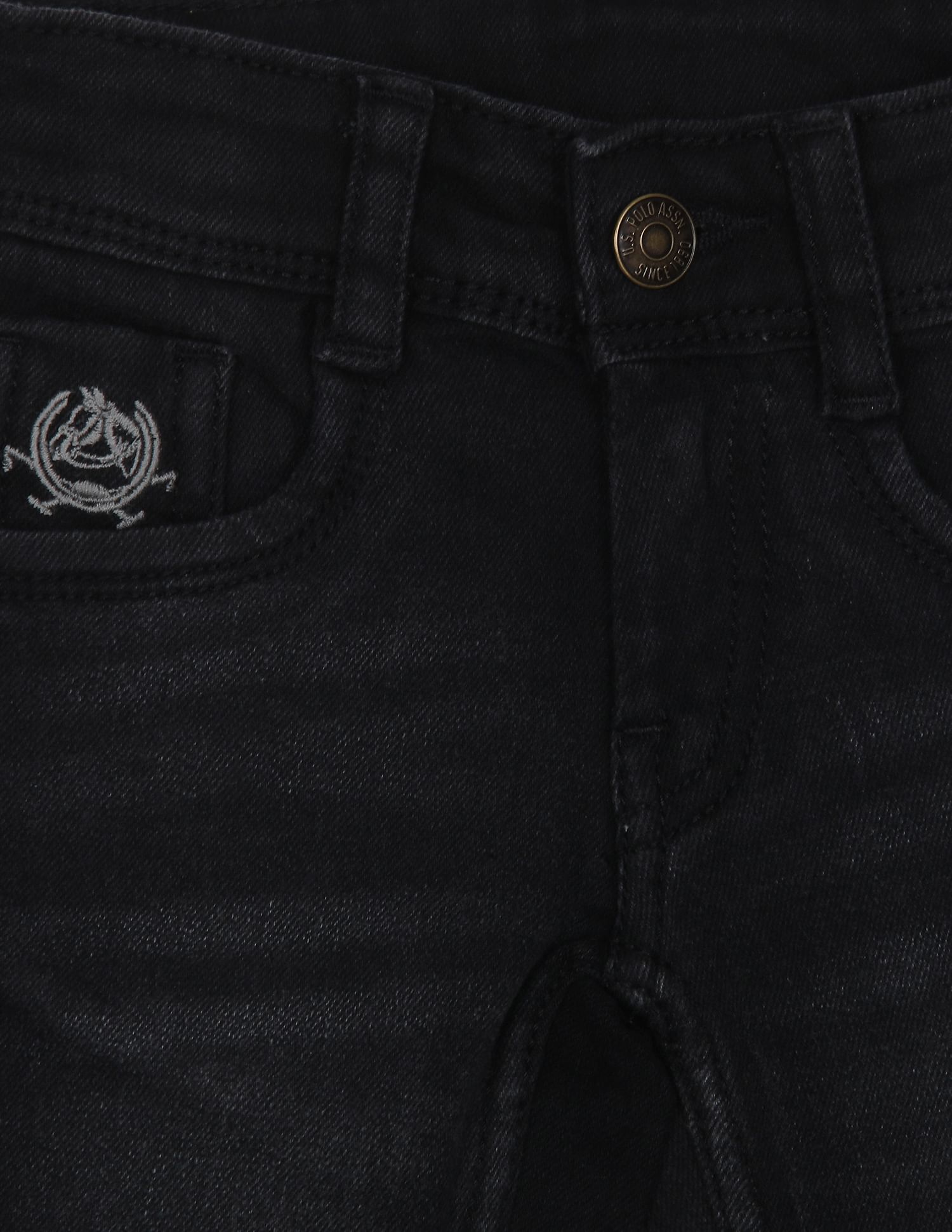 Mid Rise Skinny Fit Jeans Black - U.S. POLO ASSN. | Large